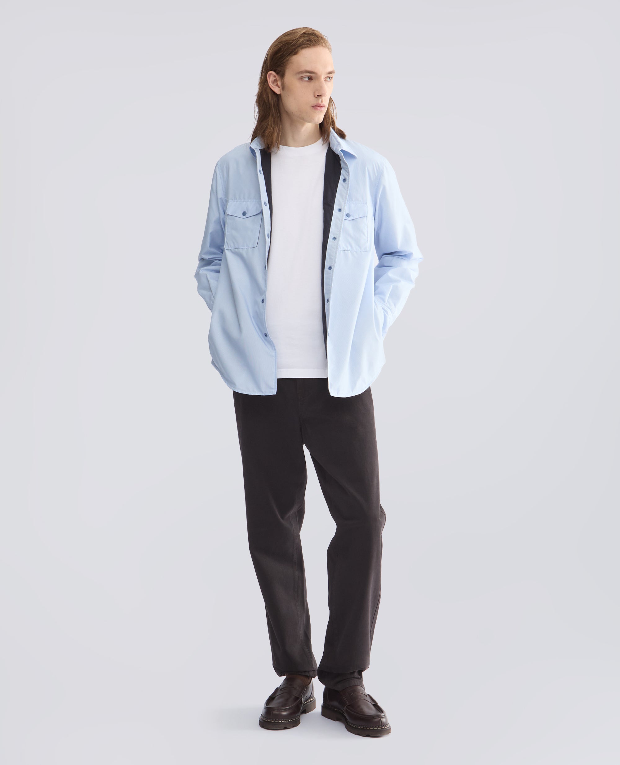 PANTALONE CHINO IN GABARDINA DI COTONE - MARRONE - ASPESI