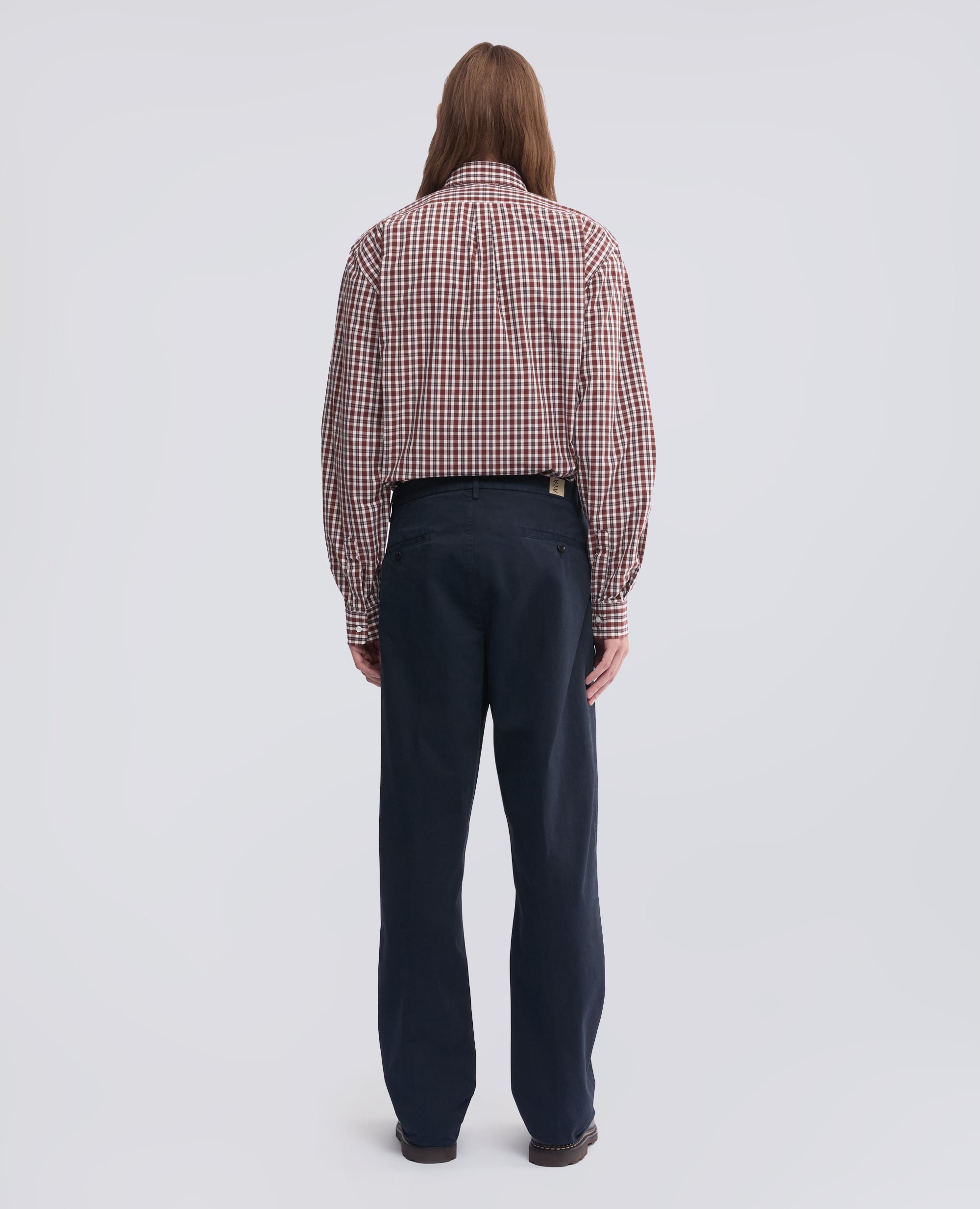 PANTALONE MONO PINCE IN GABARDINA DI COTONE  TINTO CAPO - BLU - ASPESI