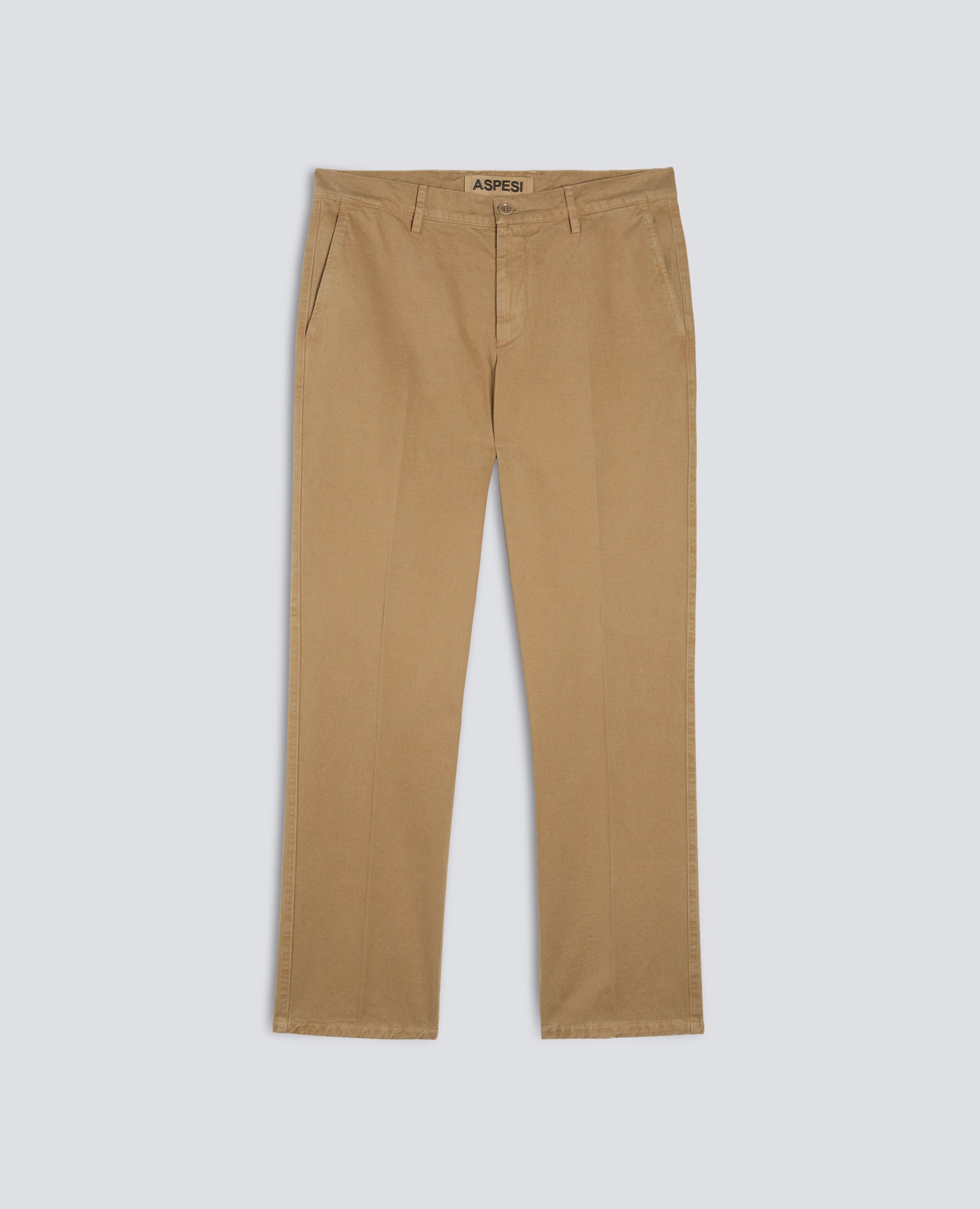 STUCKGEFARBTE HOSE AUS GESCHMIRGELTER BAUMWOLL-GABARDINE - BEIGE - ASPESI