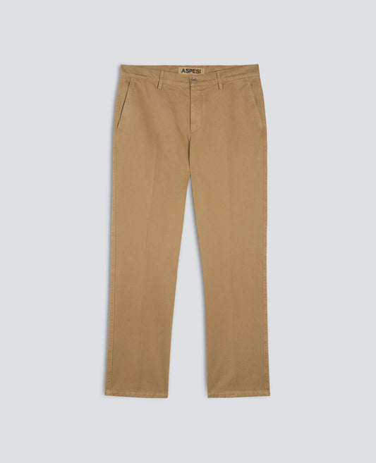 PANTALONE IN GABARDINA DI COTONE SMERIGLIATA, TINTO CAPO - BEIGE - ASPESI