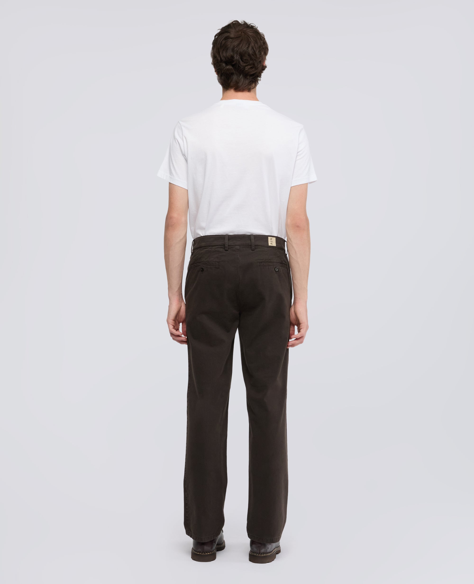 STUCKGEFARBTE HOSE AUS BAUMWOLL-GABARDINE - MARRONE - ASPESI