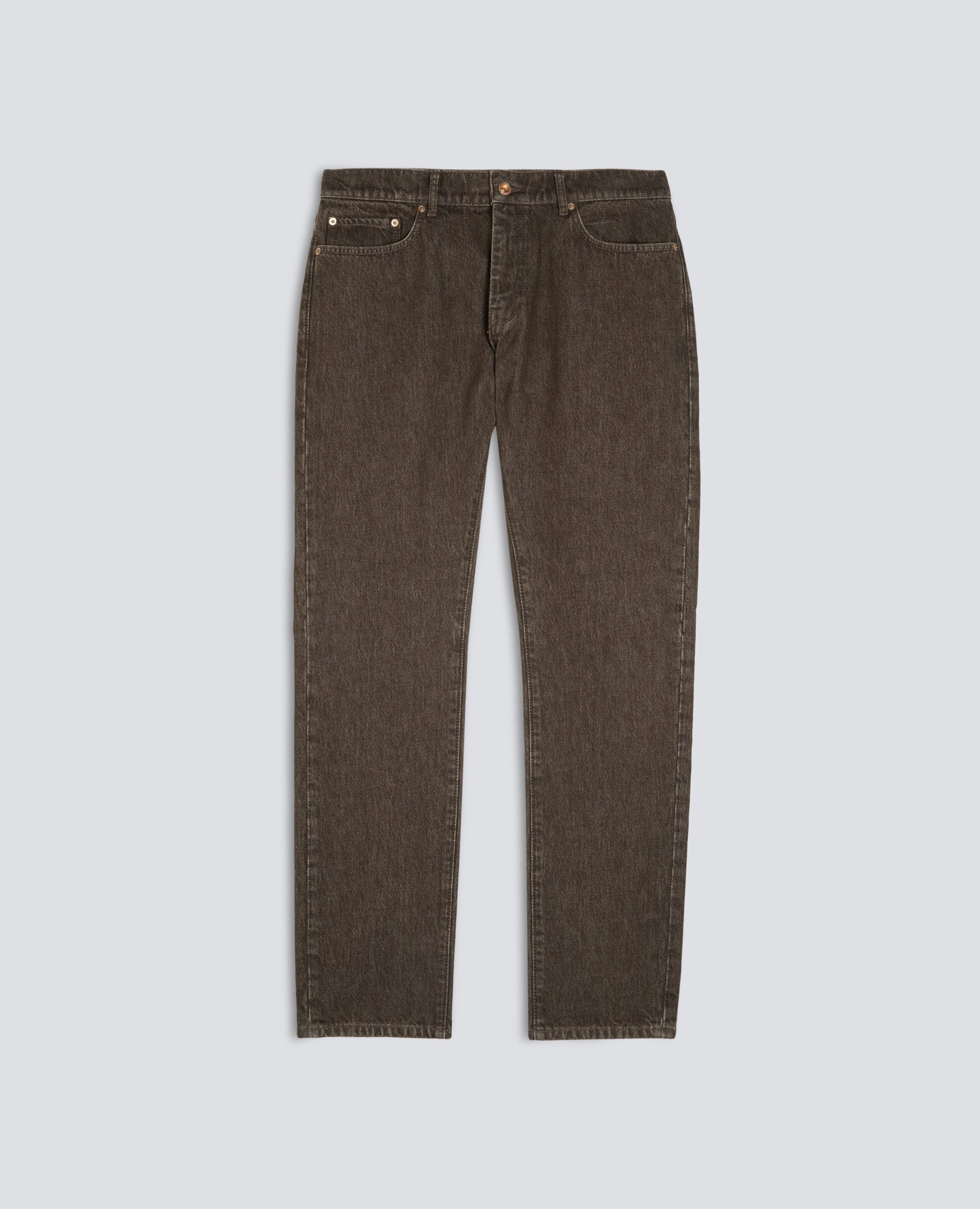 PANTALONE IN DENIM DI COTONE - MARRONE - ASPESI