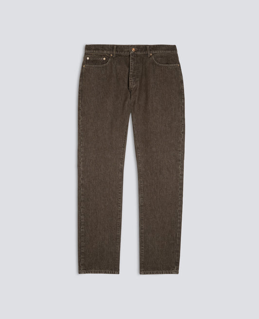 PANTALONE IN DENIM DI COTONE - MARRONE - ASPESI