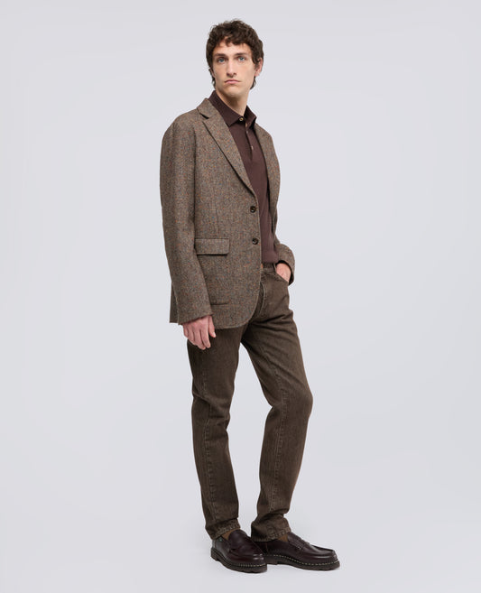 PANTALONE IN DENIM DI COTONE - MARRONE - ASPESI