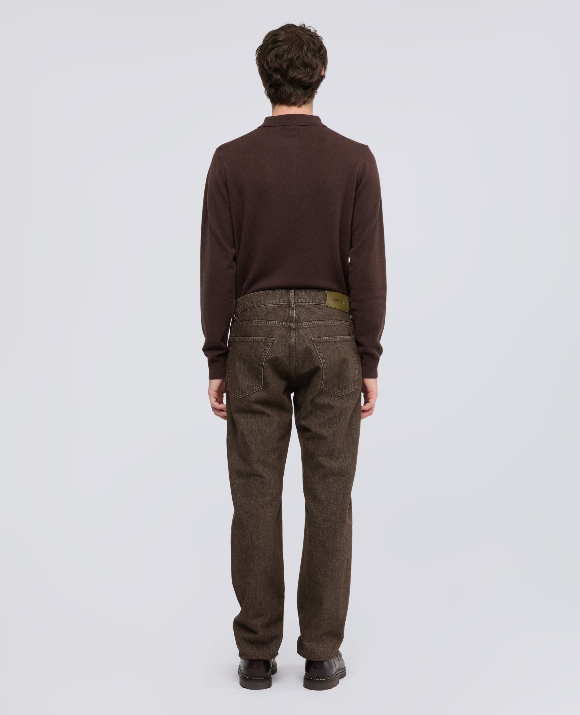 PANTALONE IN DENIM DI COTONE - MARRONE - ASPESI