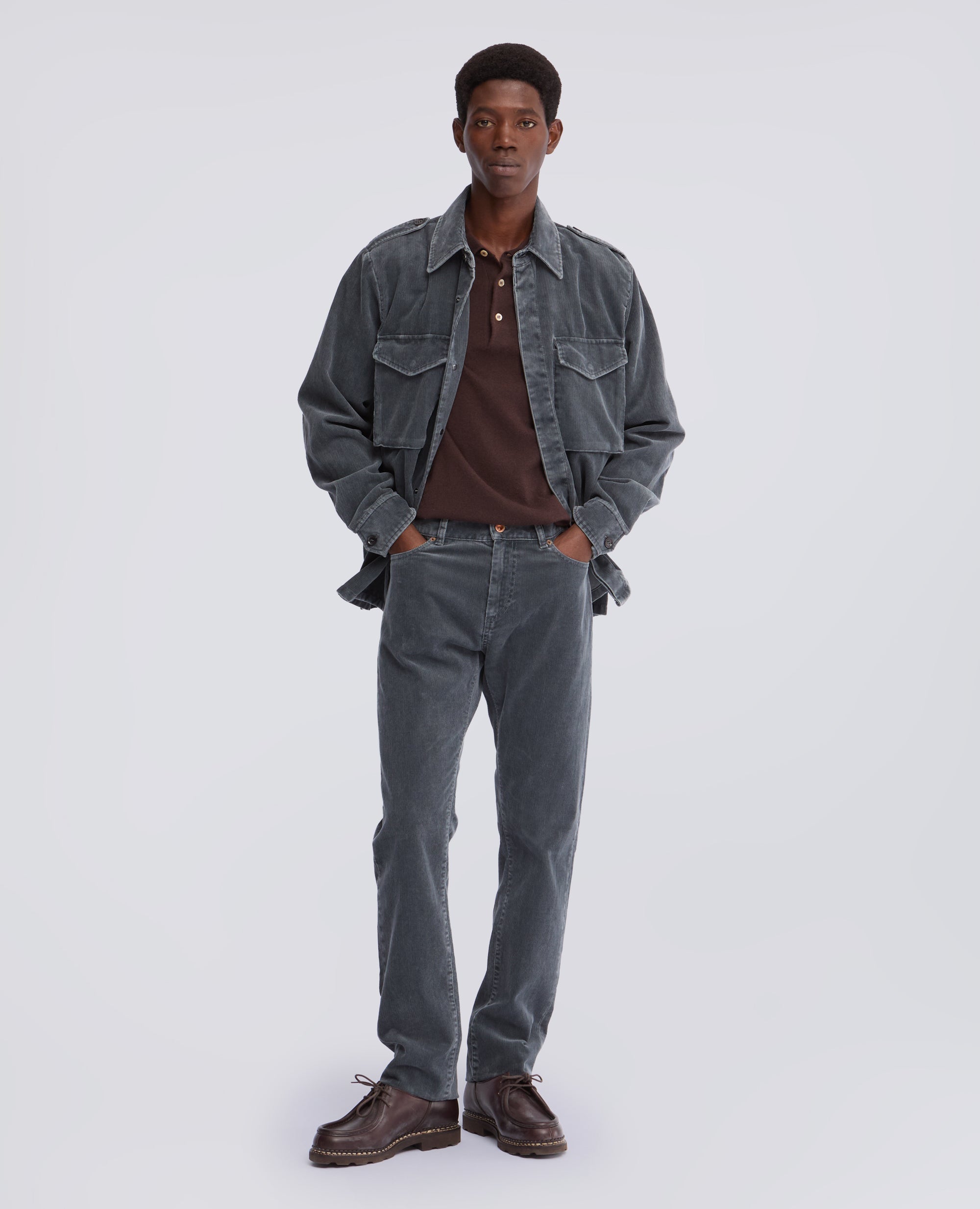 JEANS CINQUE TASCHE IN DENIM UOMO - GRIGIO - ASPESI