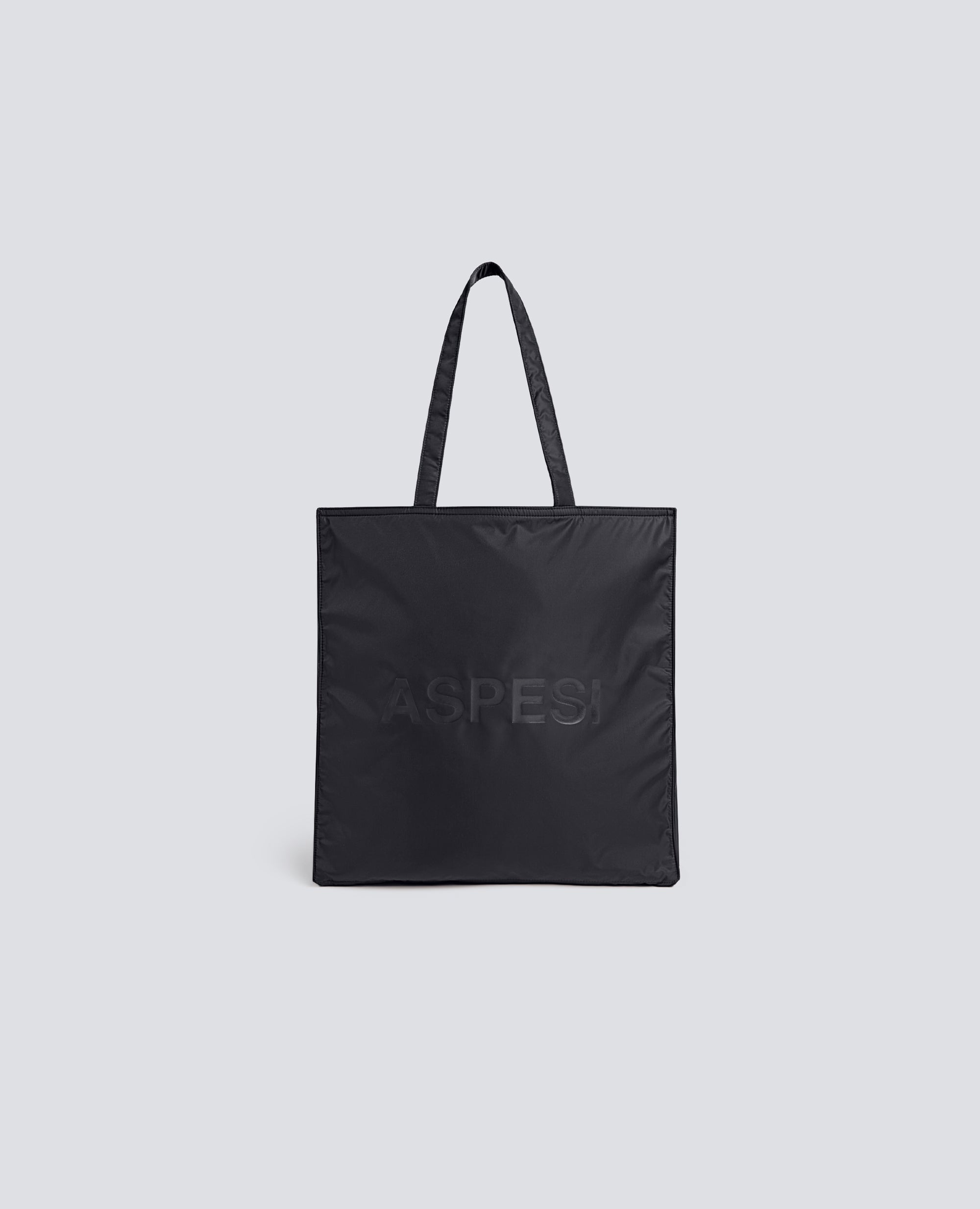BORSA SHOPPING IN NYLON RICICLATO WR - NERO - ASPESI