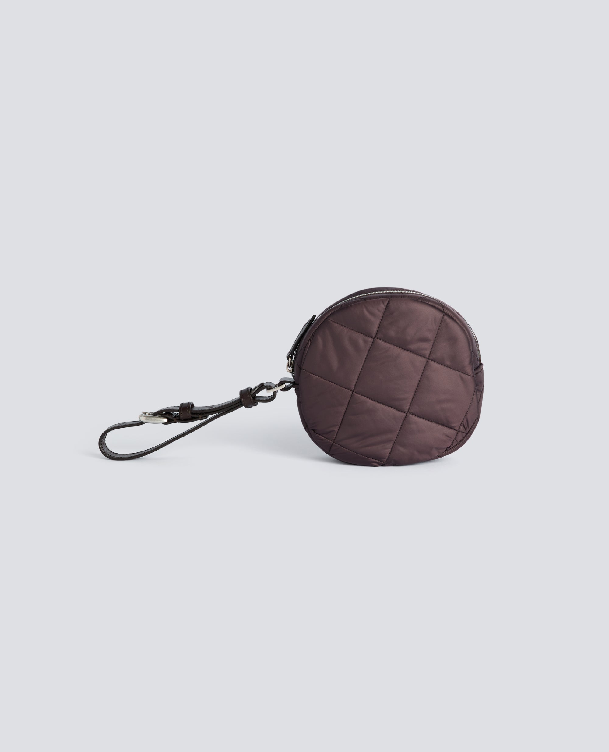 BORSA POCHETTE TRAPUNTATA IN NYLON - MARRONE - ASPESI