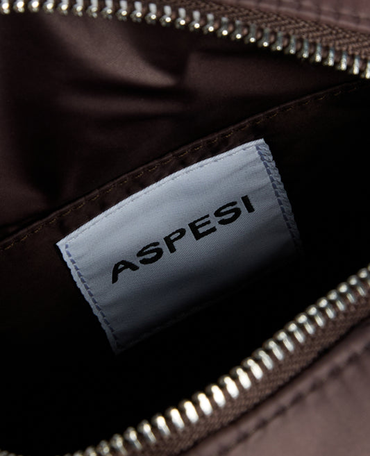 POCHETTE MATELASSEE EN NYLON - MARRON - ASPESI