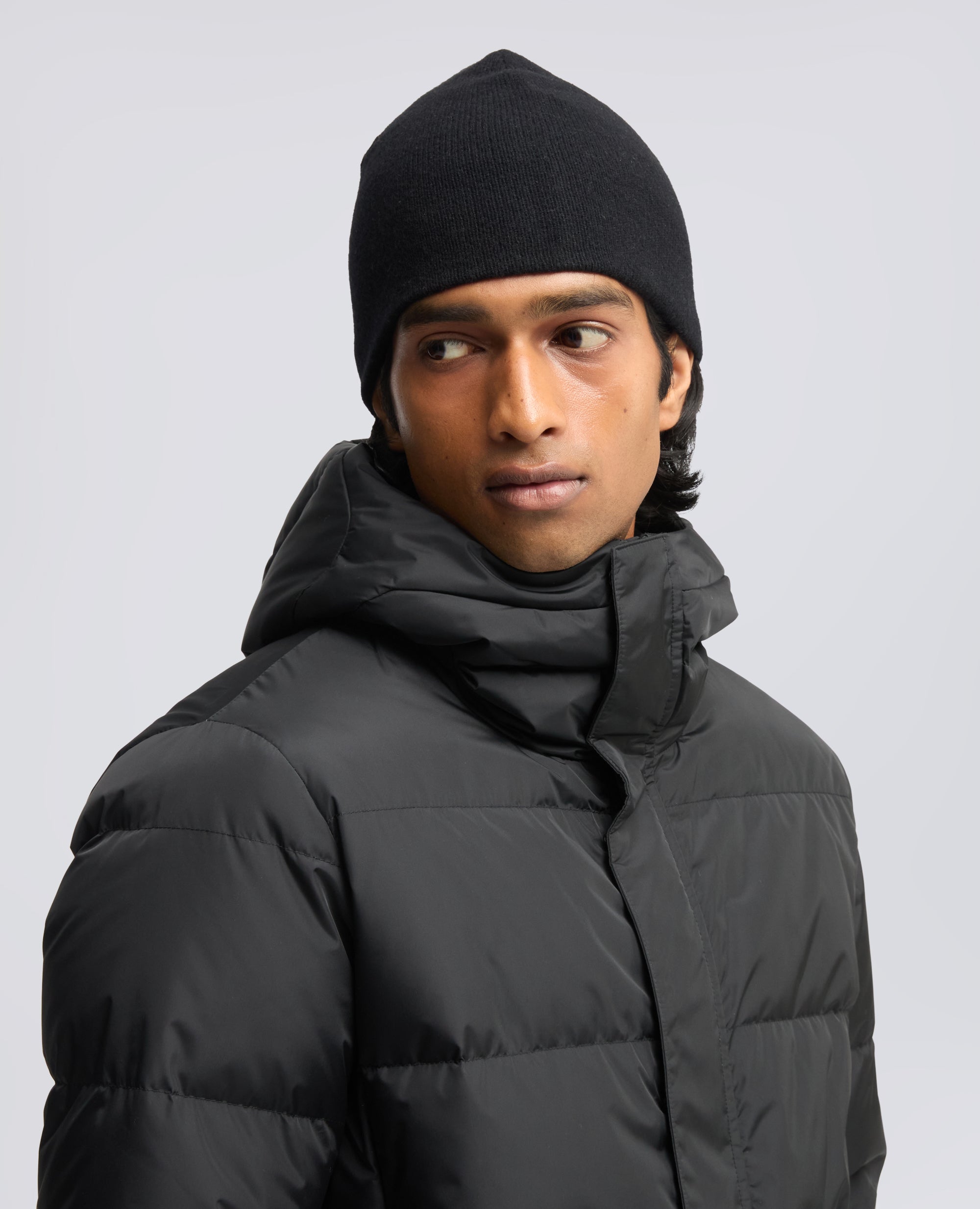 CAPPELLO IN LANA, YAK E CASHMERE - BLACK - ASPESI
