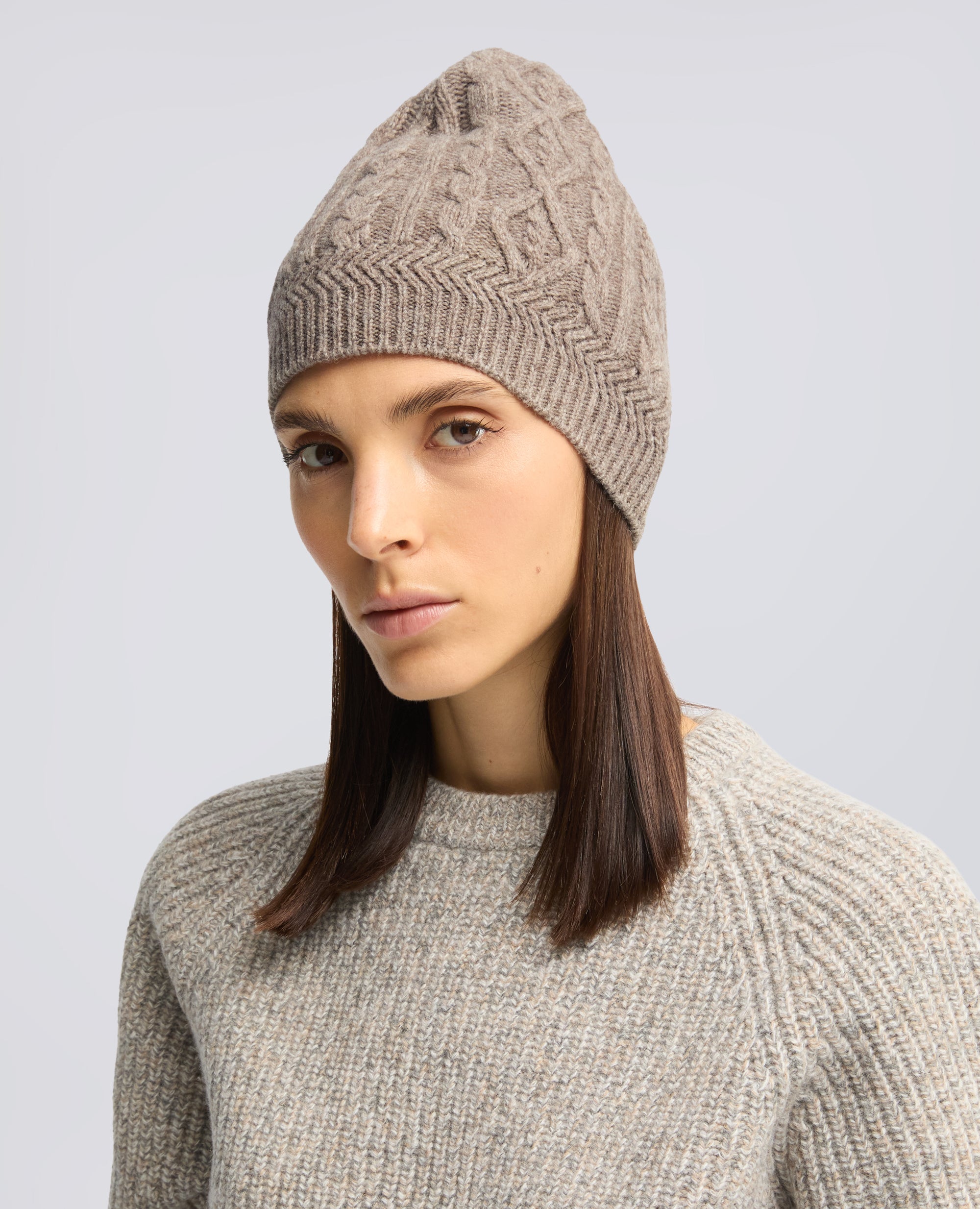 CAPPELLO IN LANA E YAK - TAUBENGRAU - ASPESI