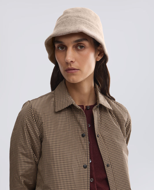 CASHMERE AND WOOL HAT - BEIGE - ASPESI