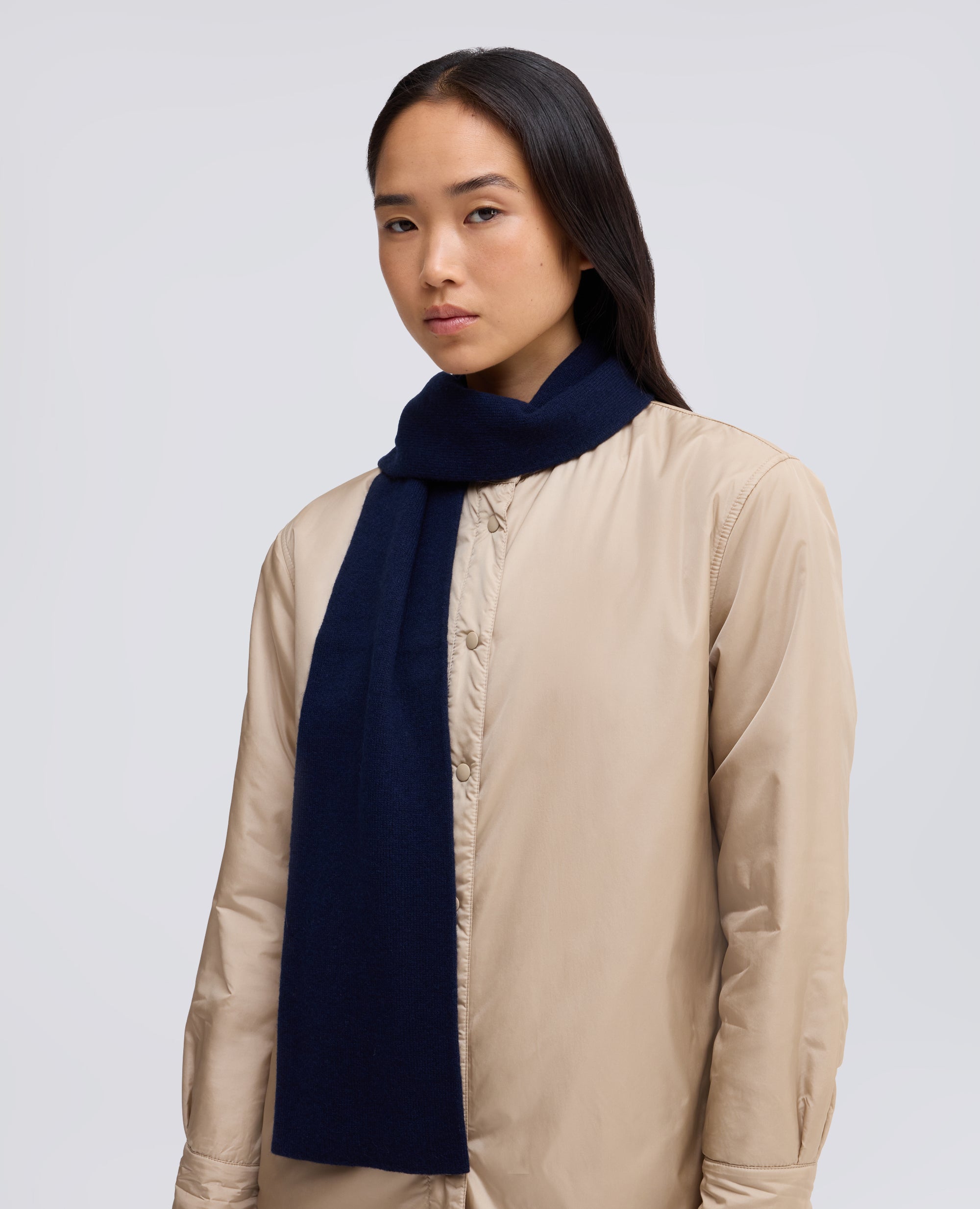 SCIARPA IN LANA, YAK E CASHMERE - BLU - ASPESI