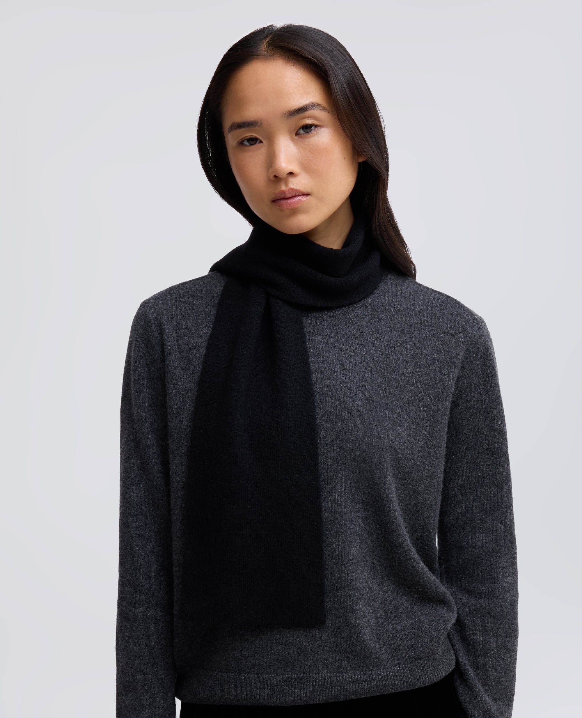 SCIARPA IN LANA, YAK E CASHMERE - NERO - ASPESI