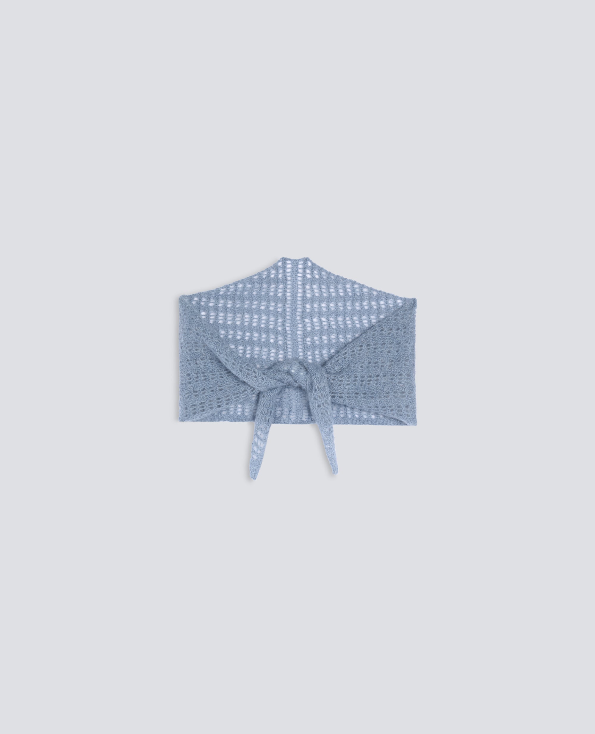MOHAIR AND WOOL SCARF - LIGHT BLUE - ASPESI