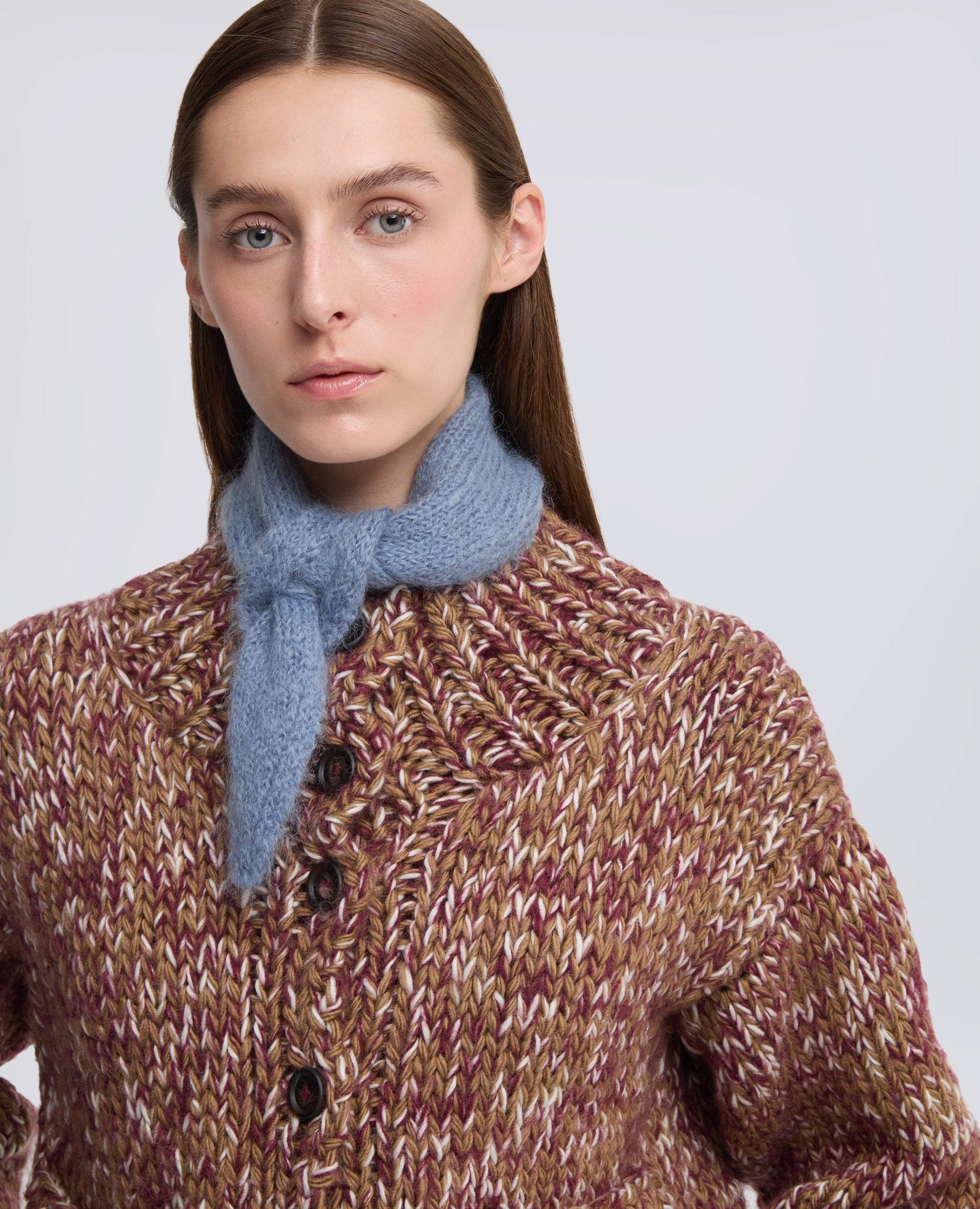 PICCOLO FOULARD IN MOHAIR E LANA - HIMMELBLAU - ASPESI