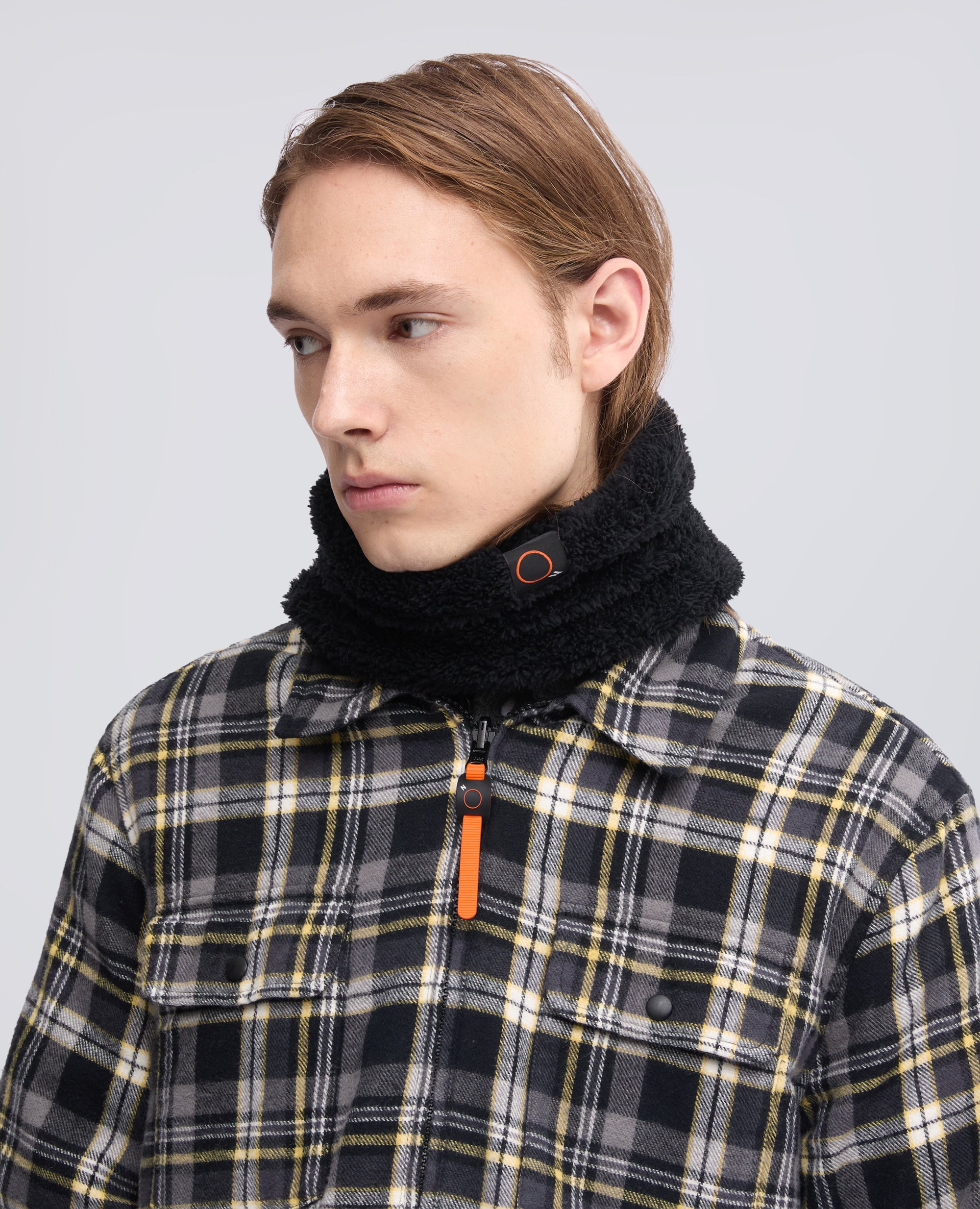 FAUX FUR NECK WARMER - BLACK - ASPESI