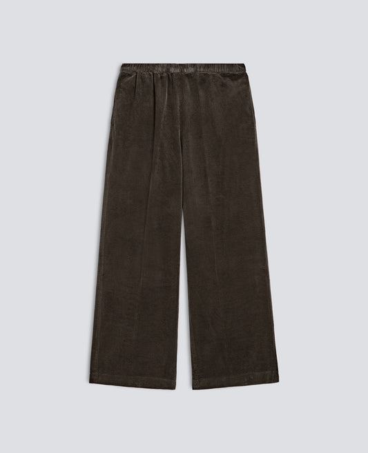 PANTALON DE PANA CON ELASTICO - VERDE - ASPESI