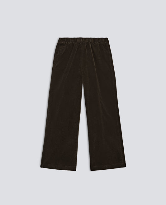 PANTALONE IN VELLUTO A COSTE CON ELASTICO - MARRONE - ASPESI