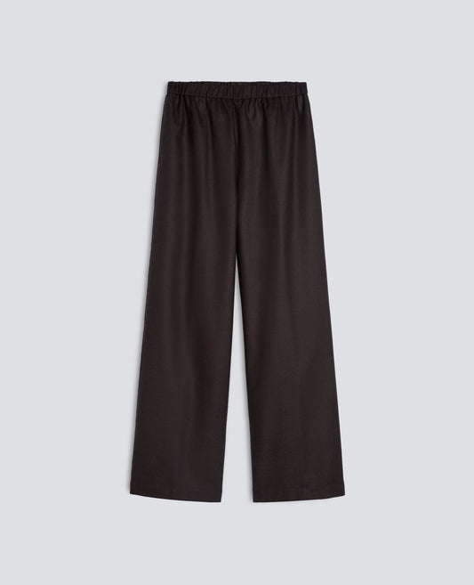 PANTALON EN MELANGE LAINE ET CACHEMIRE - MARRON - ASPESI
