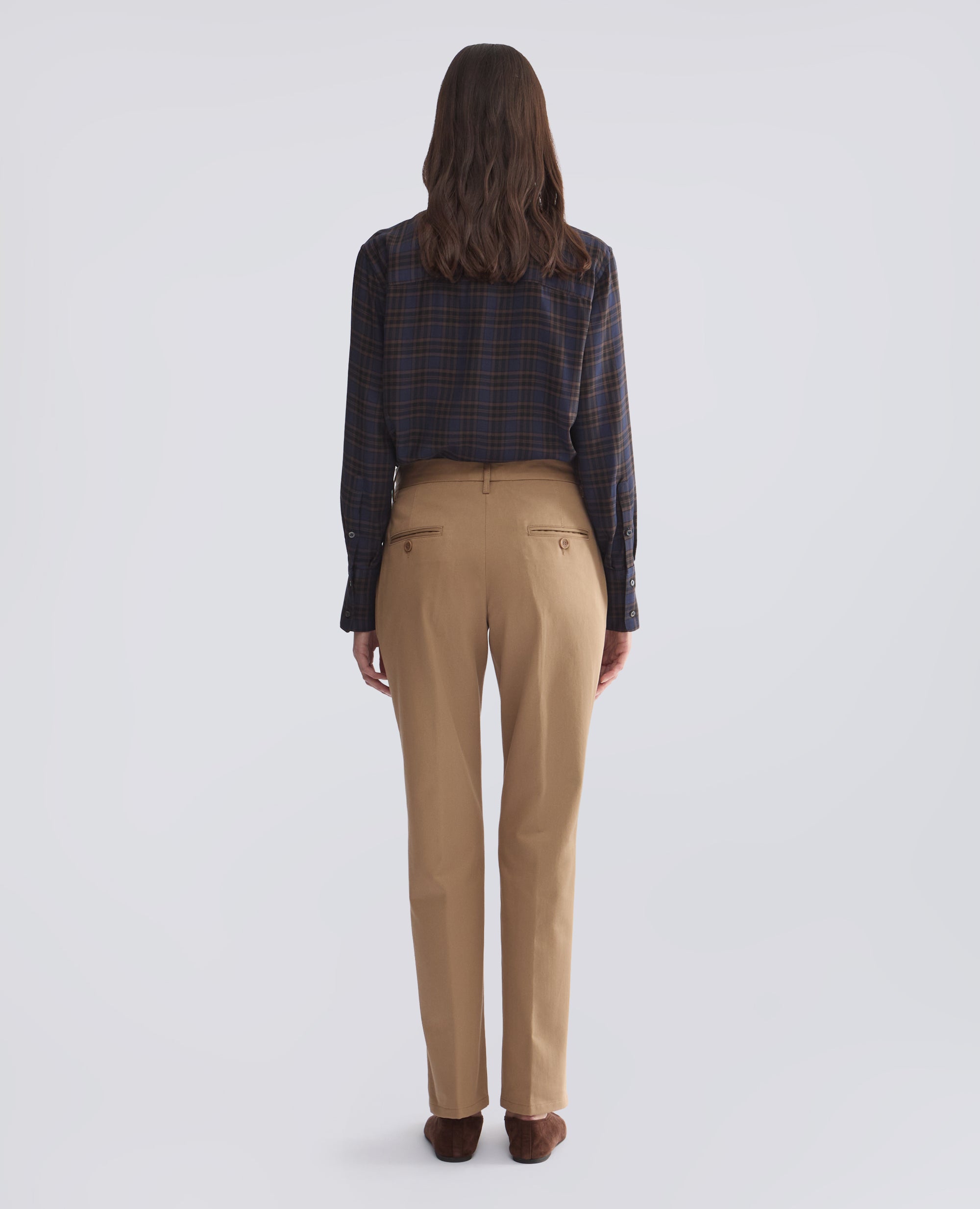 PANTALON EN GABARDINE DE COTON - BEIGE - ASPESI