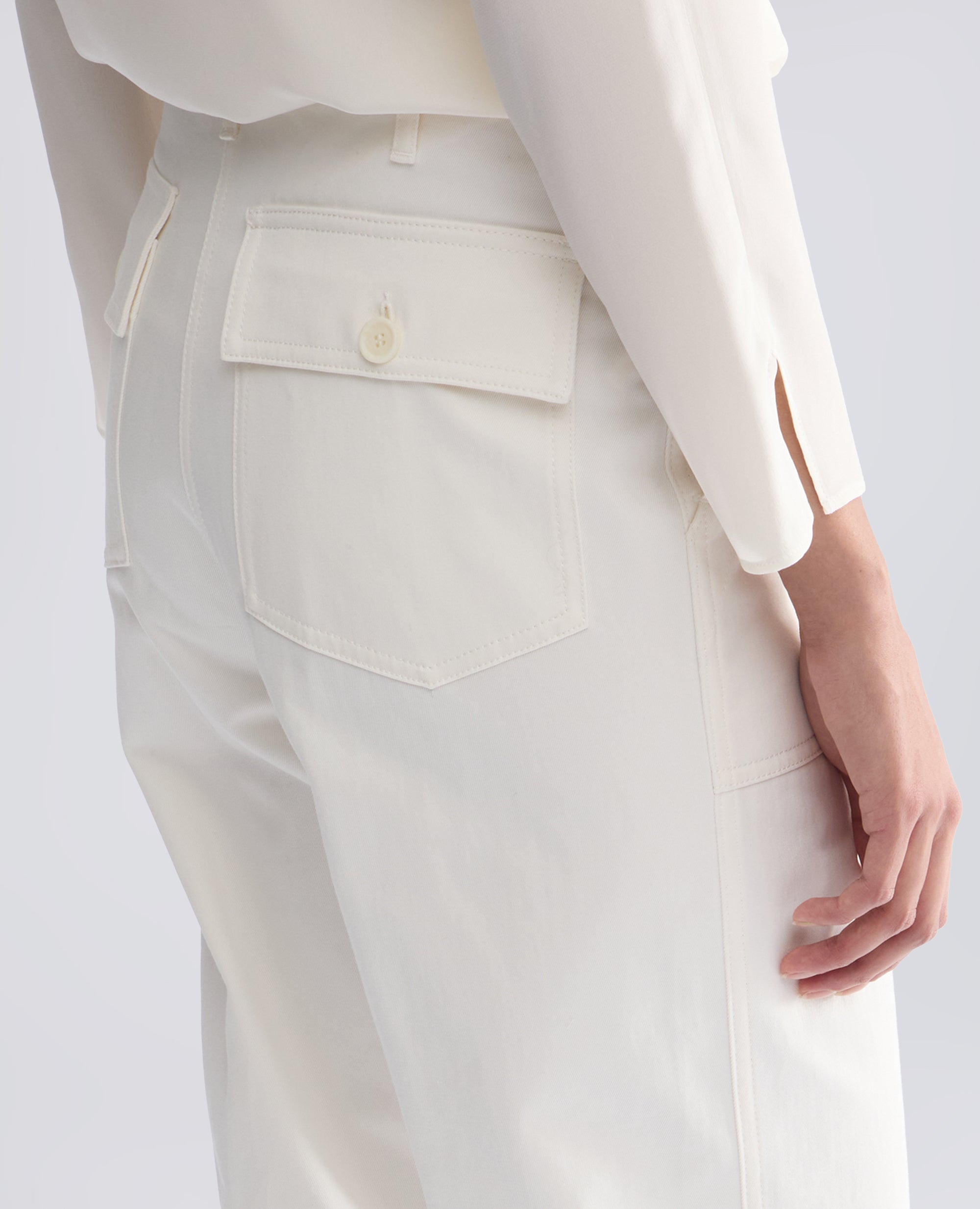 PANTALON EN GABARDINE DE COTON - NATUREL - ASPESI