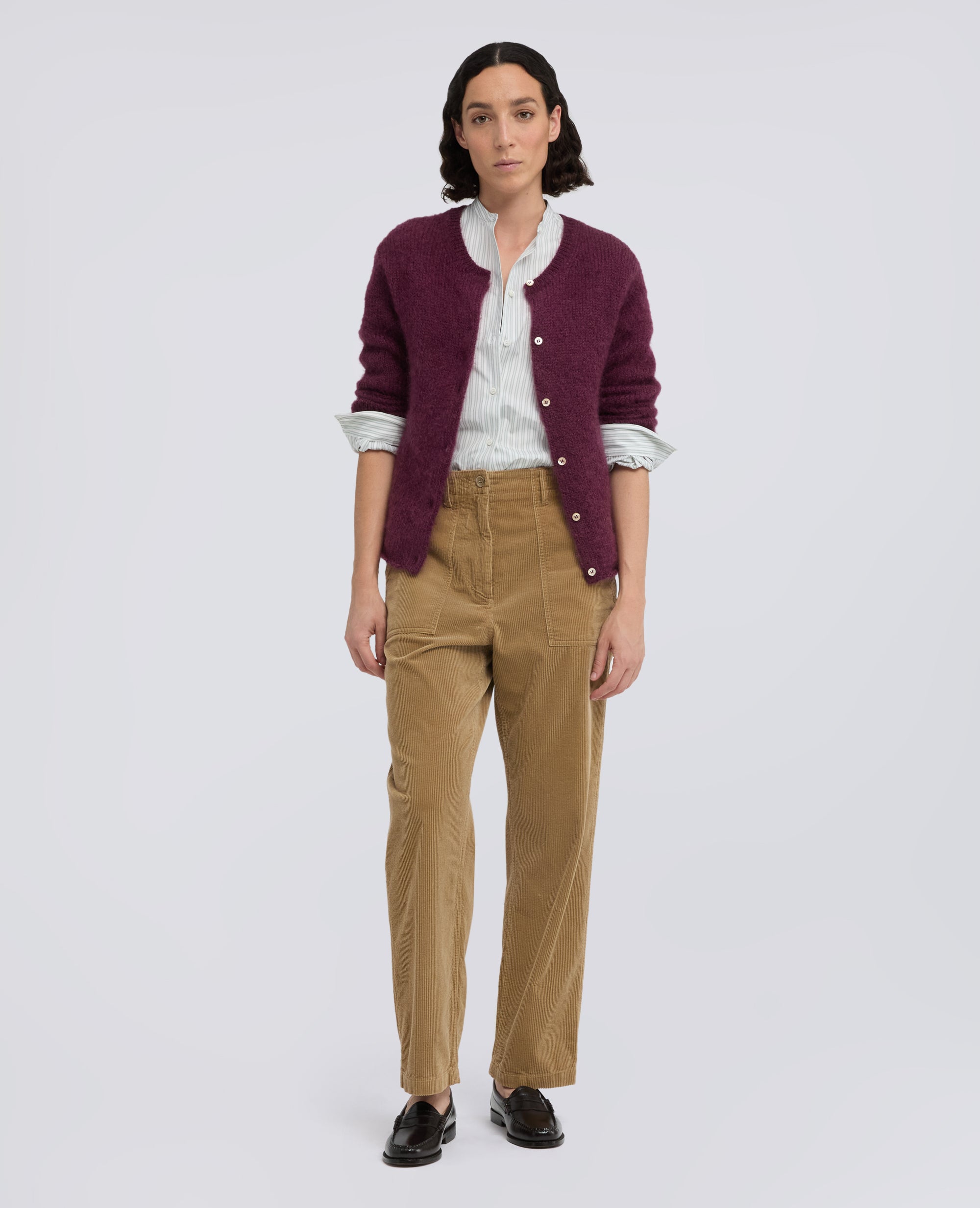 PANTALONE IN VELLUTO DI COTONE A COSTE 500 TINTO CAPO - BEIGE - ASPESI