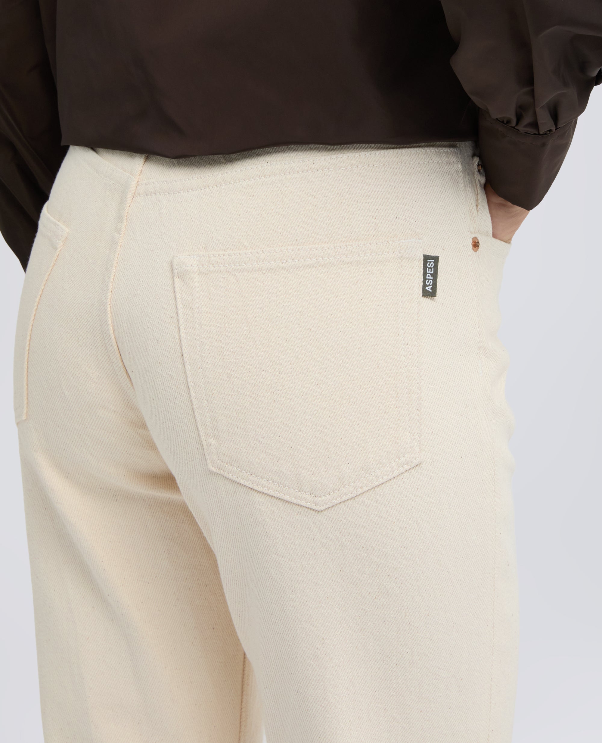 PANTALONE IN DENIM DI COTONE - BURRO - ASPESI