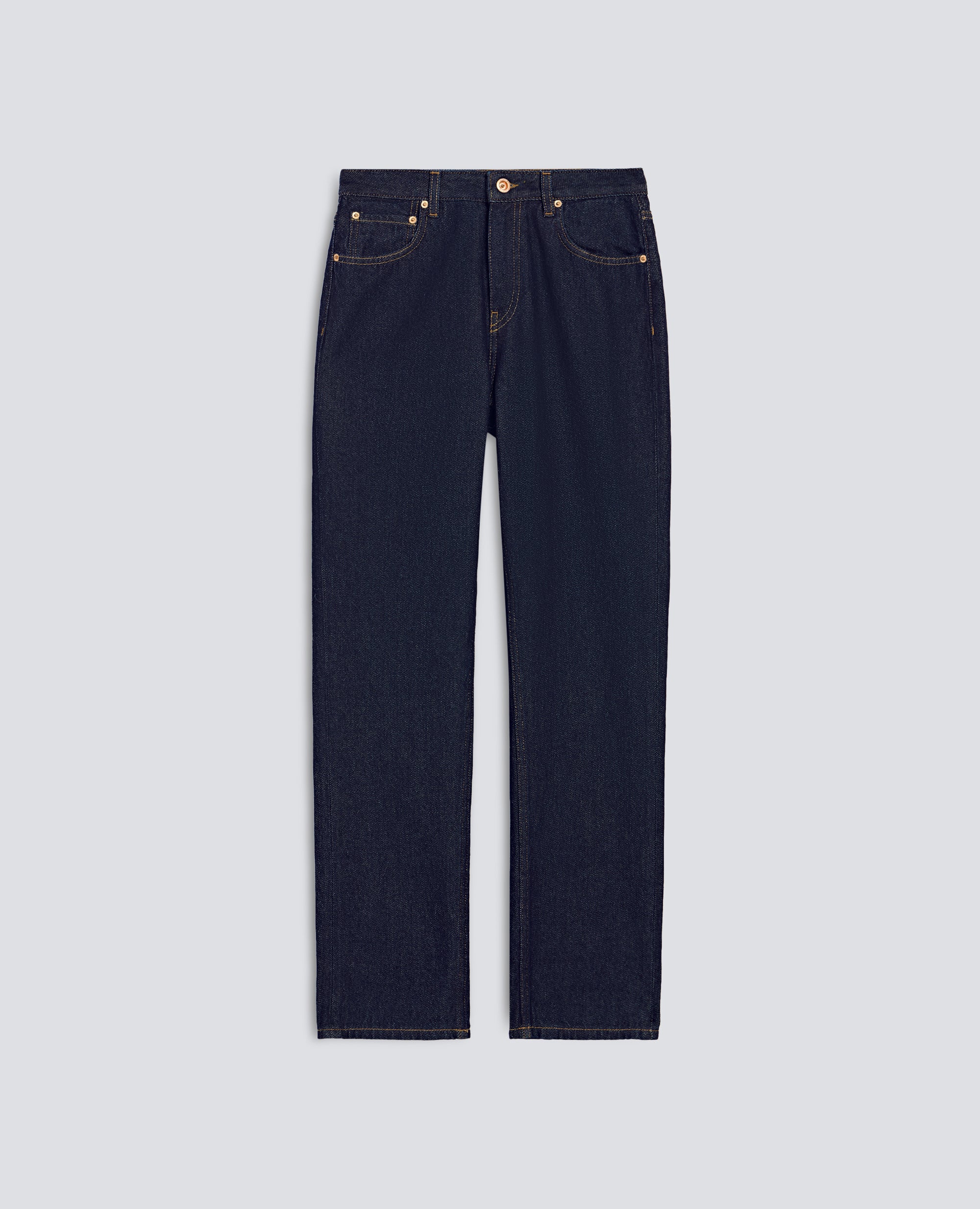 PANTALONE A VITA ALTA IN DENIM - BLU - ASPESI