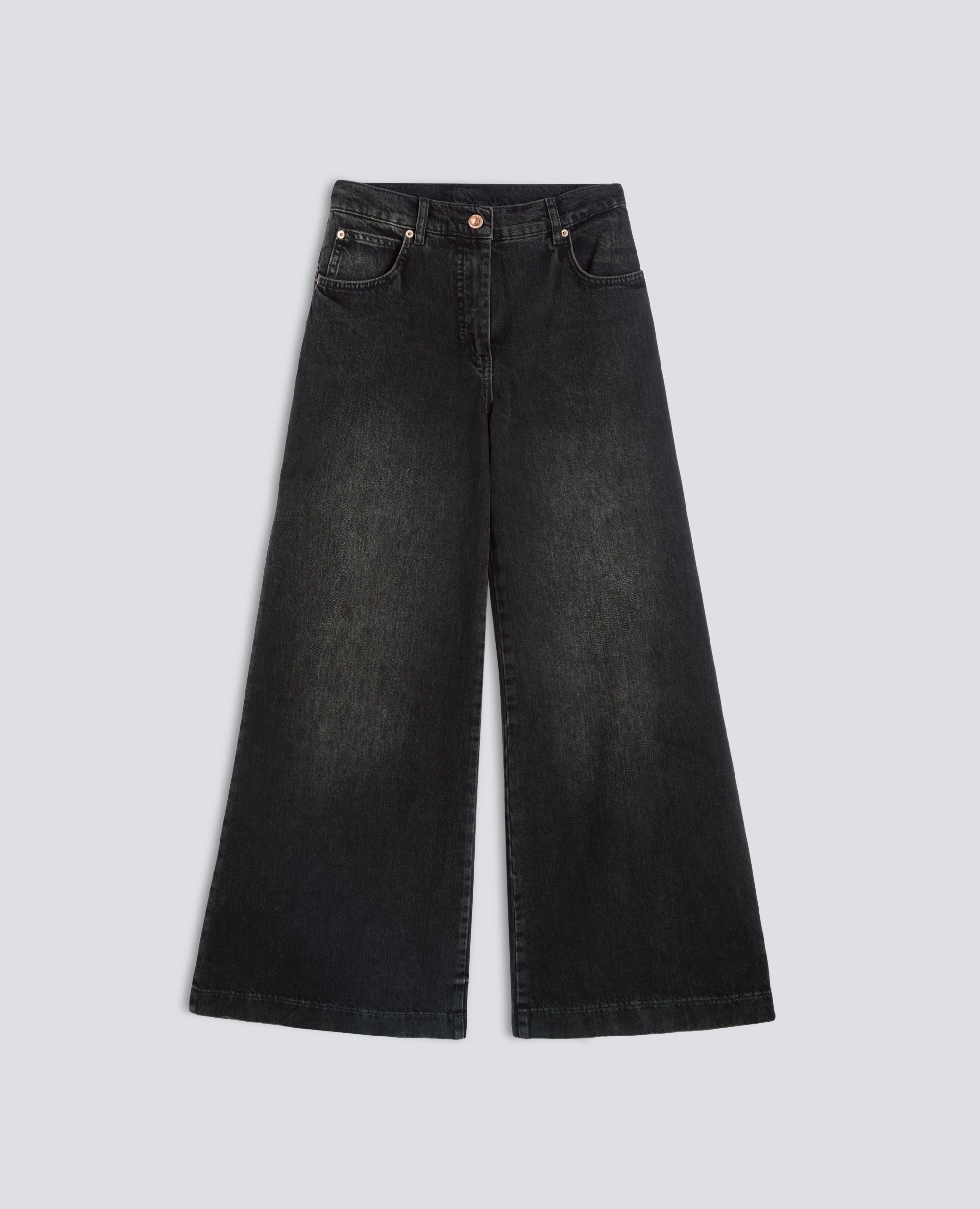 PANTALONE IN DENIM DI COTONE - NERO - ASPESI