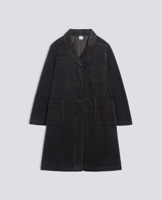 CAPPOTTO IN VELLUTO DI COTONE A COSTE 500 TINTO CAPO - MARR¢N