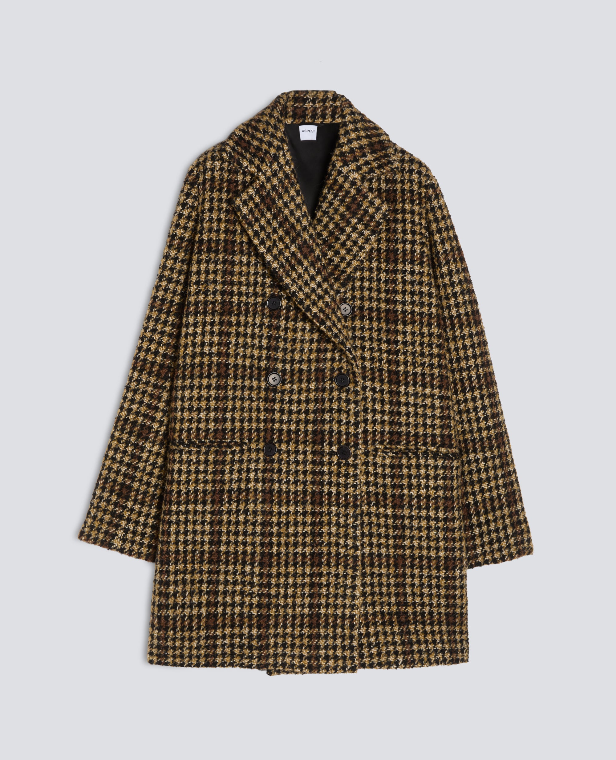 CAPPOTTO IN BOUCLE DI MISTO LANA E ALPACA - GIALLO - ASPESI