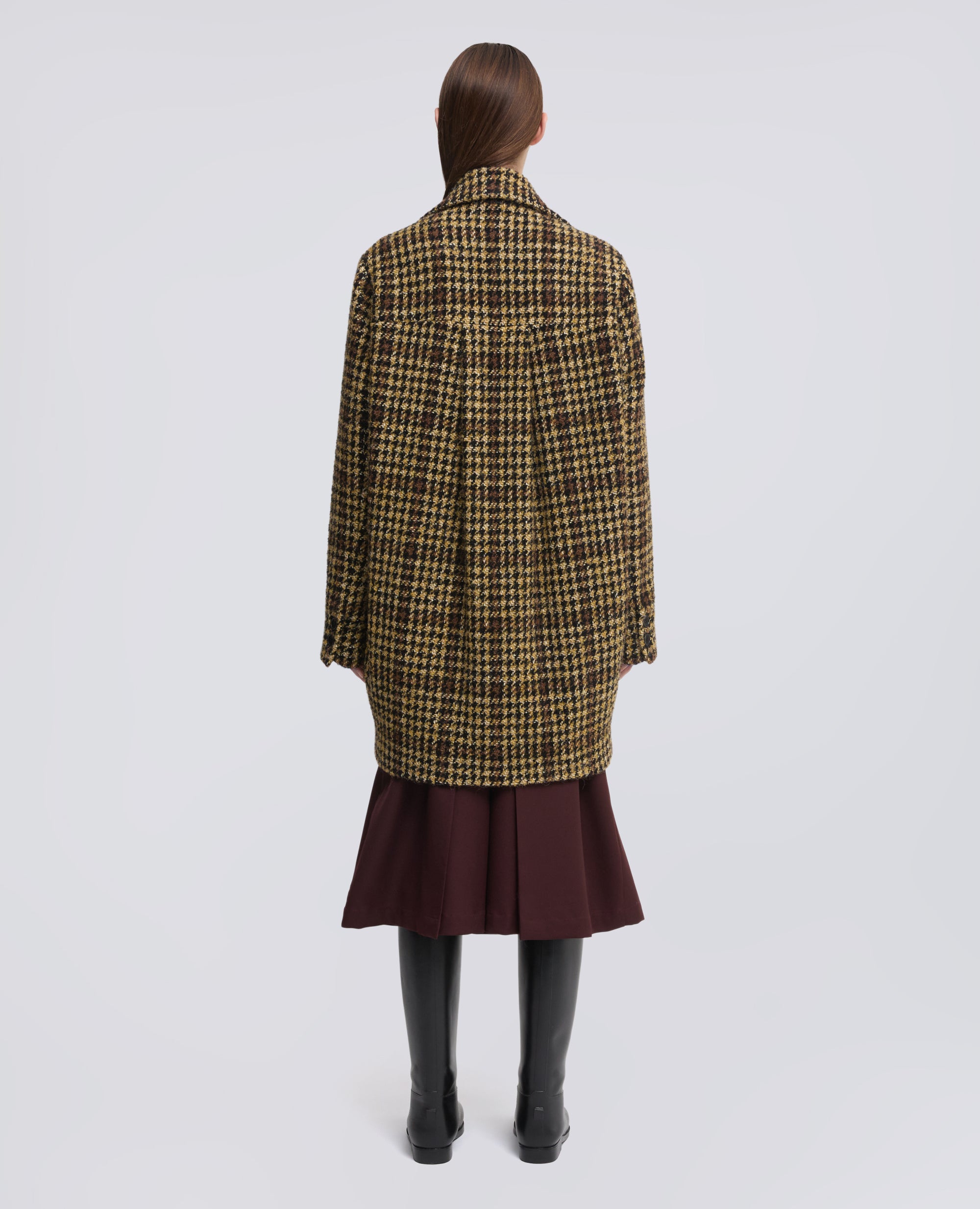 CAPPOTTO IN BOUCLE DI MISTO LANA E ALPACA - GIALLO - ASPESI