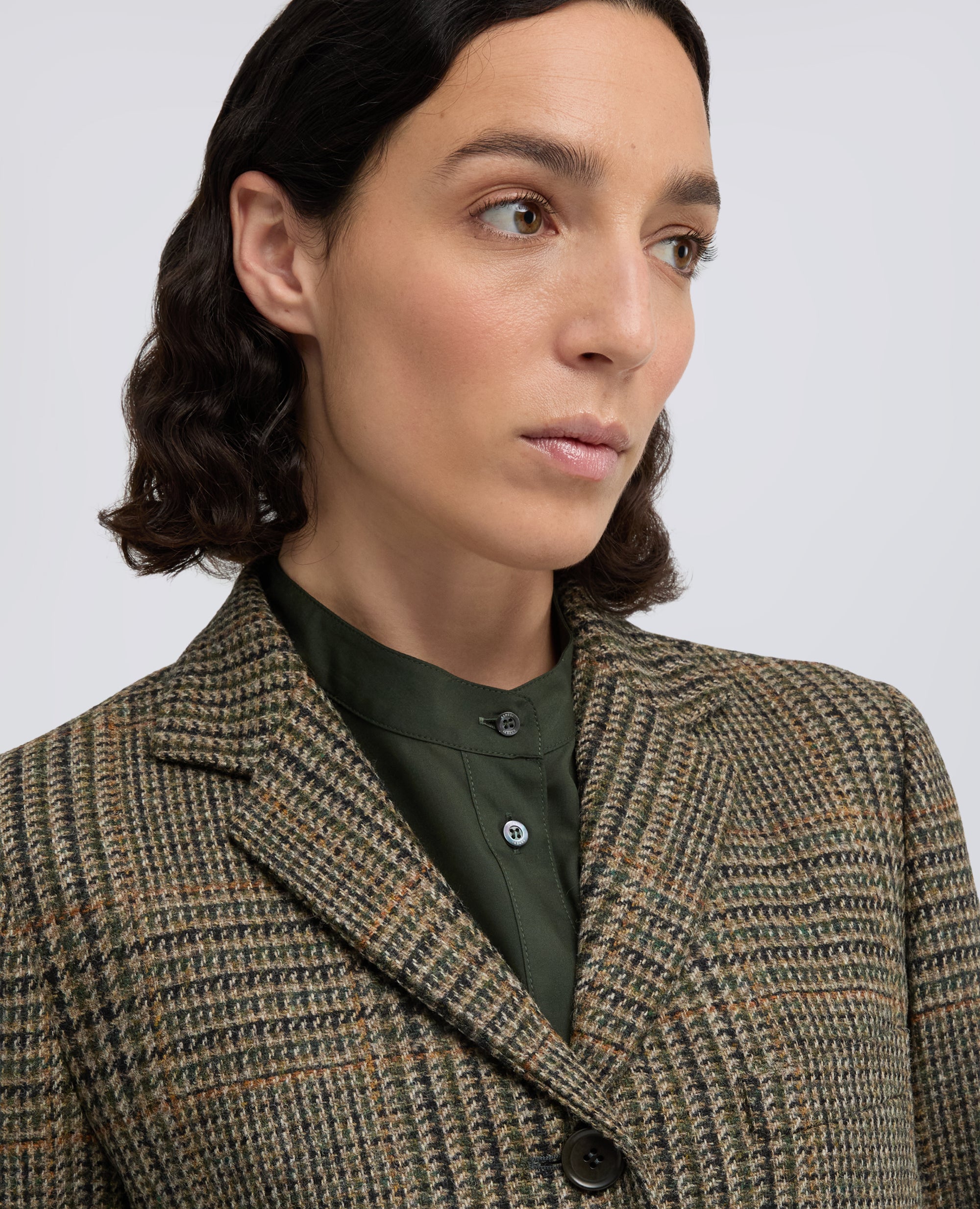EINREIHIGE JACKE AUS REINER SCHURWOLLE - VERDE - ASPESI