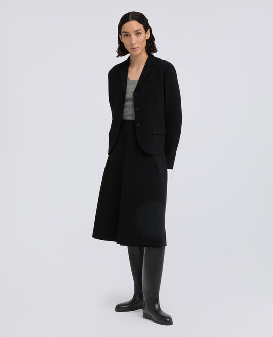 VESTE DROITE EN CADY CREPE DE TRIACETATE DE POLYESTER - NERO - ASPESI