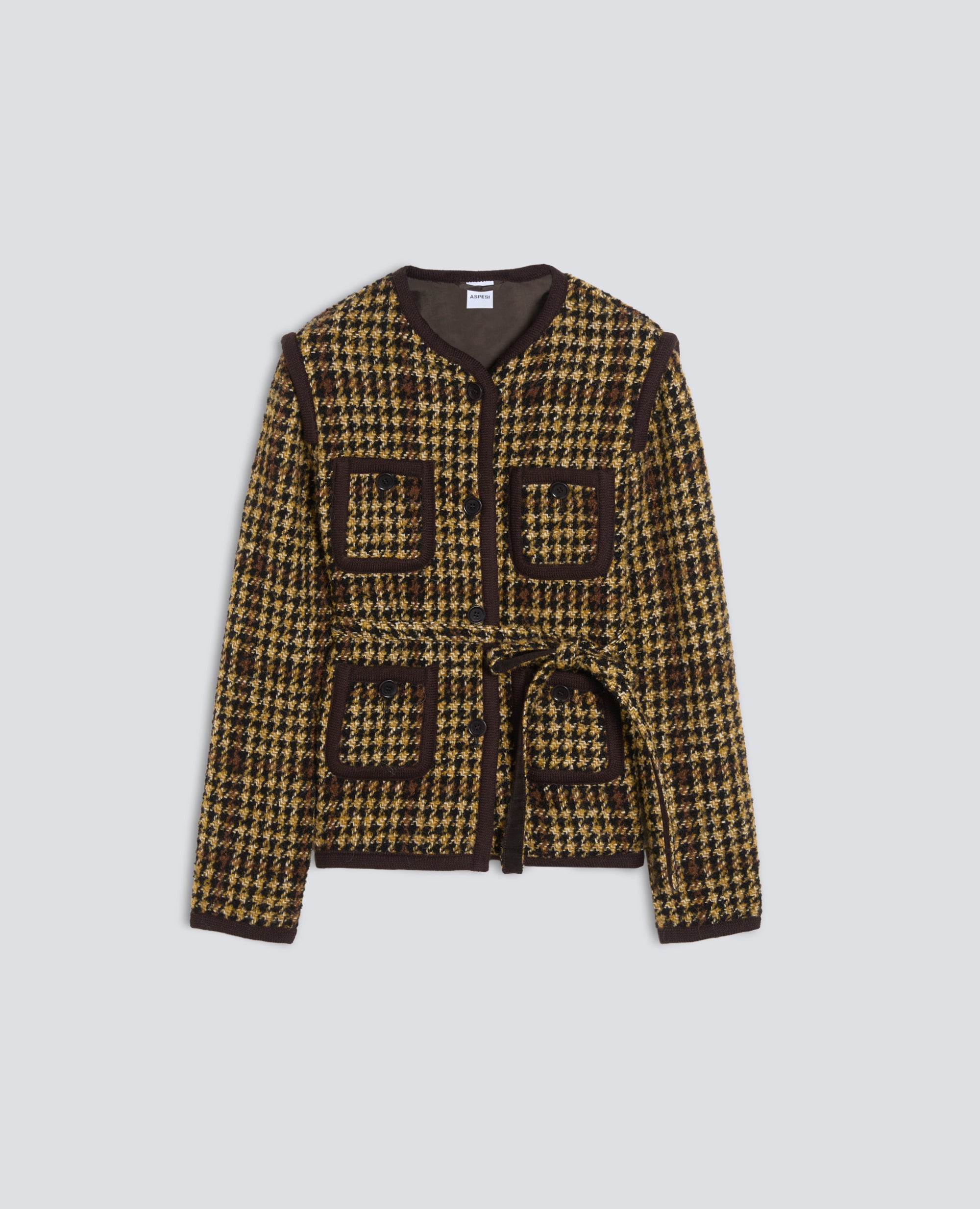 GIACCA IN BOUCLE DI MISTO LANA E ALPACA - GIALLO - ASPESI