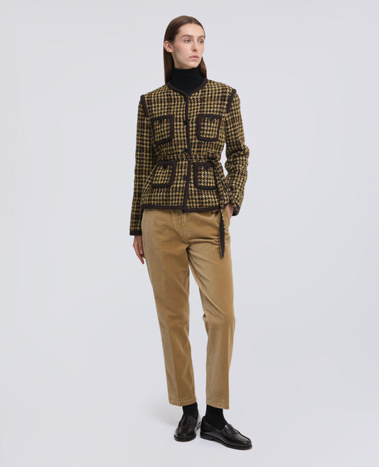 GIACCA IN BOUCLE DI MISTO LANA E ALPACA - GIALLO - ASPESI