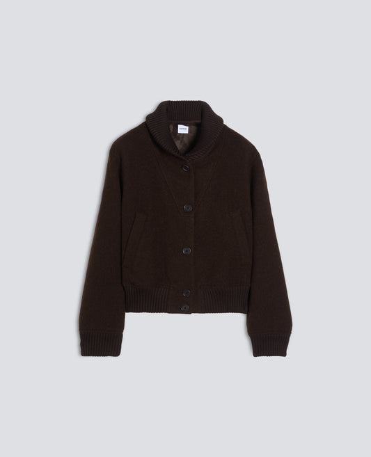 GIACCA IN LANA SHETLAND - MARRONE - ASPESI