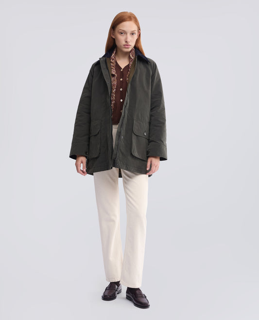 CABANJACKE AUS KOMPAKTEM BAUMWOLL-SEGELTUCH - GRAU - ASPESI