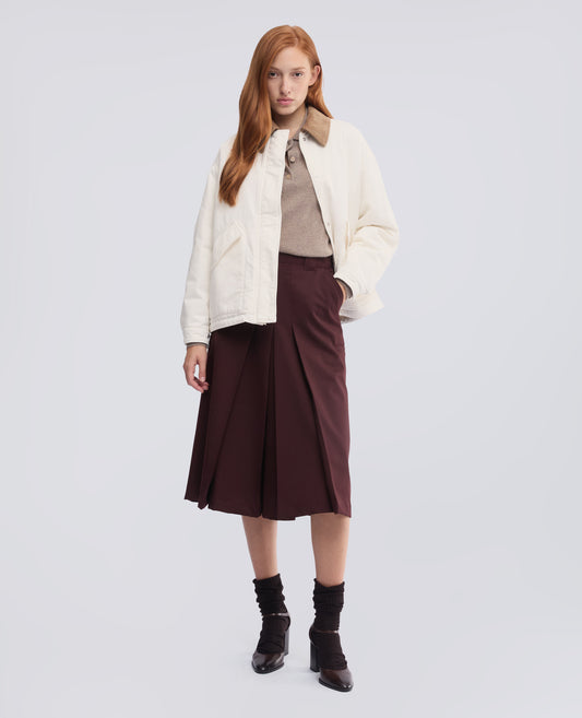 BLOUSON AUS BAUMWOLL-GABARDINE, WATTIERT MIT EXTRA-THERMO-WATTIERUNG - NATURLICH - ASPESI