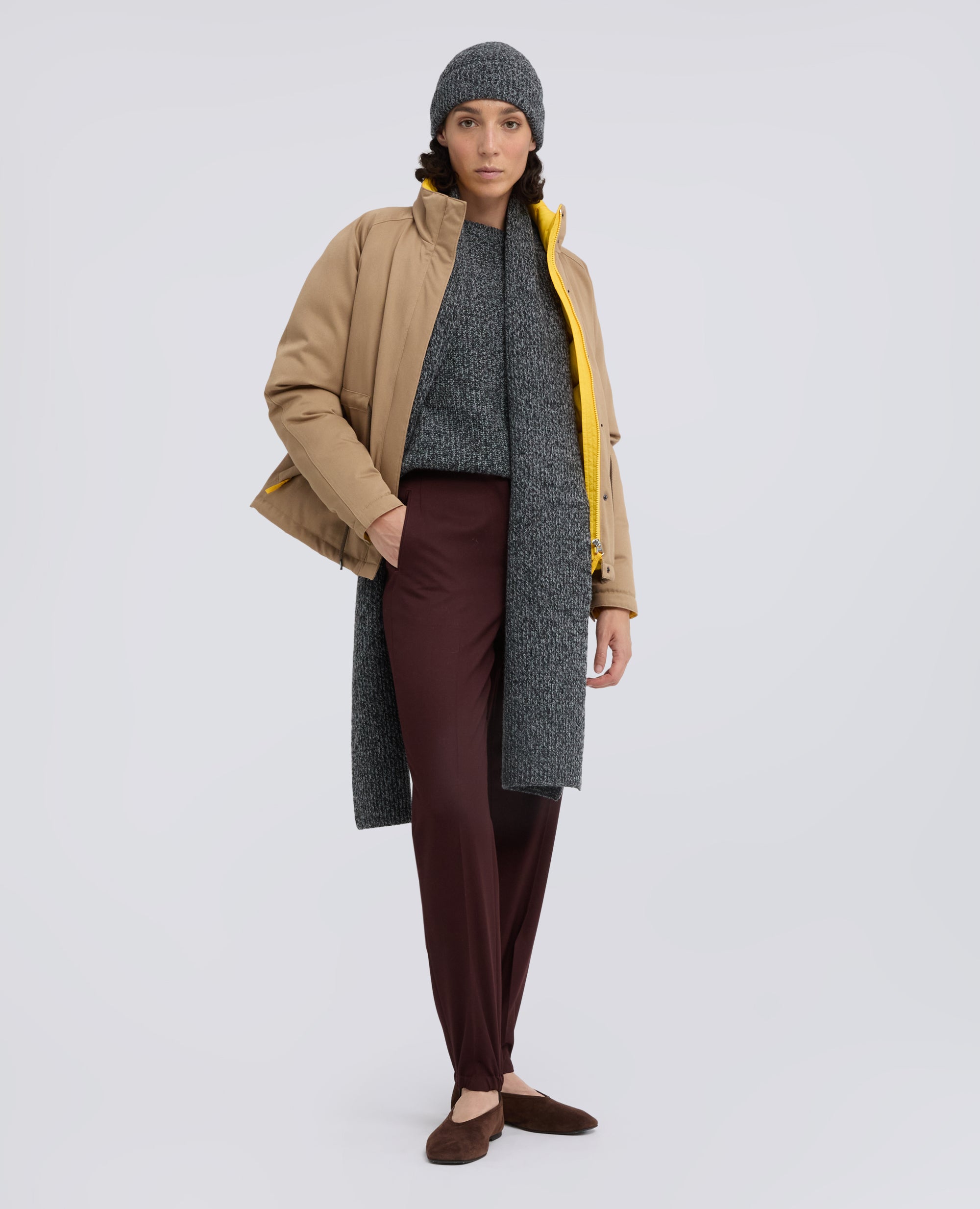 GIUBBOTTO IN GABARDINA DI COTONE IMBOTTITO - BEIGE - ASPESI