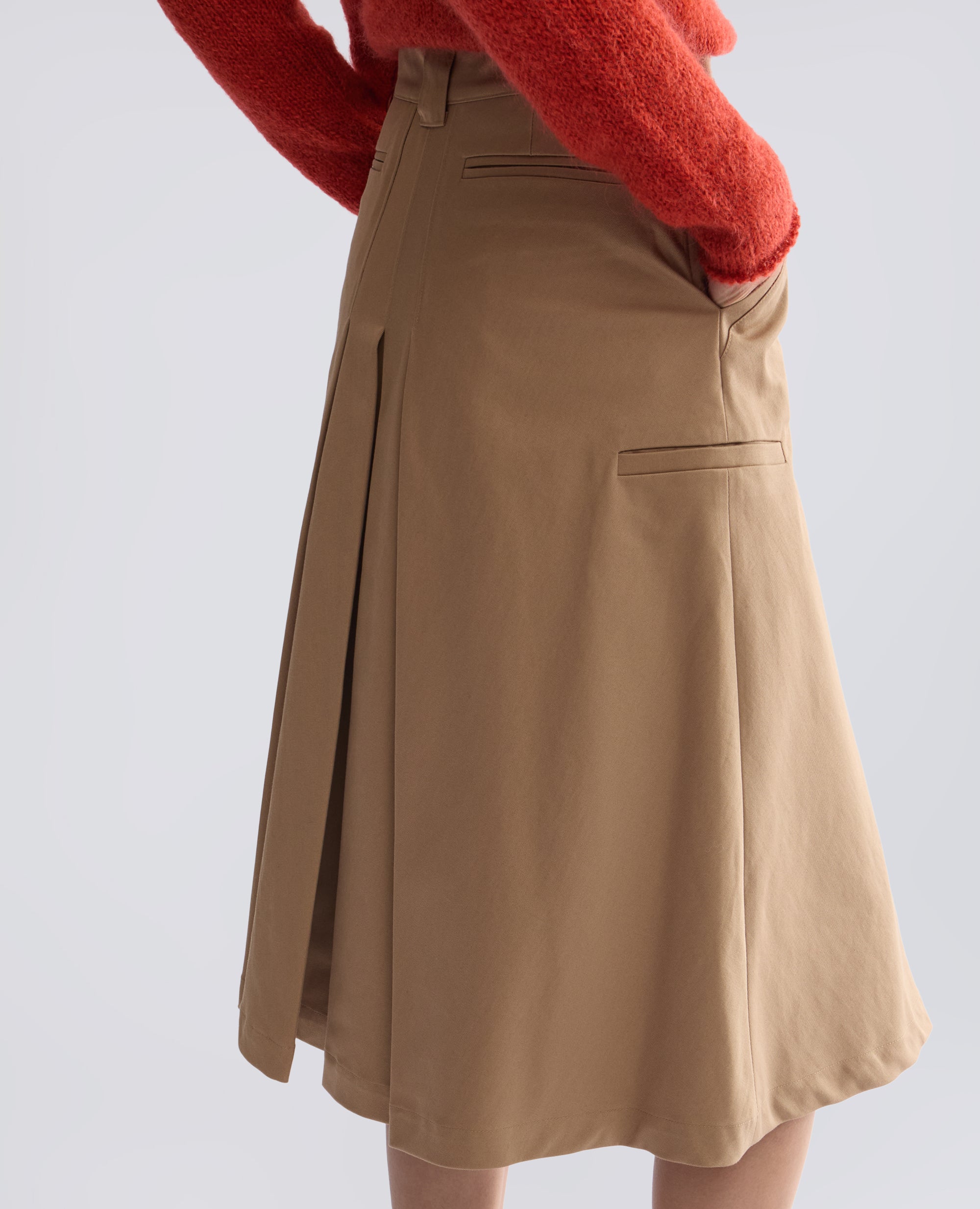 GONNA IN GABARDINE DI COTONE - BEIGE - ASPESI