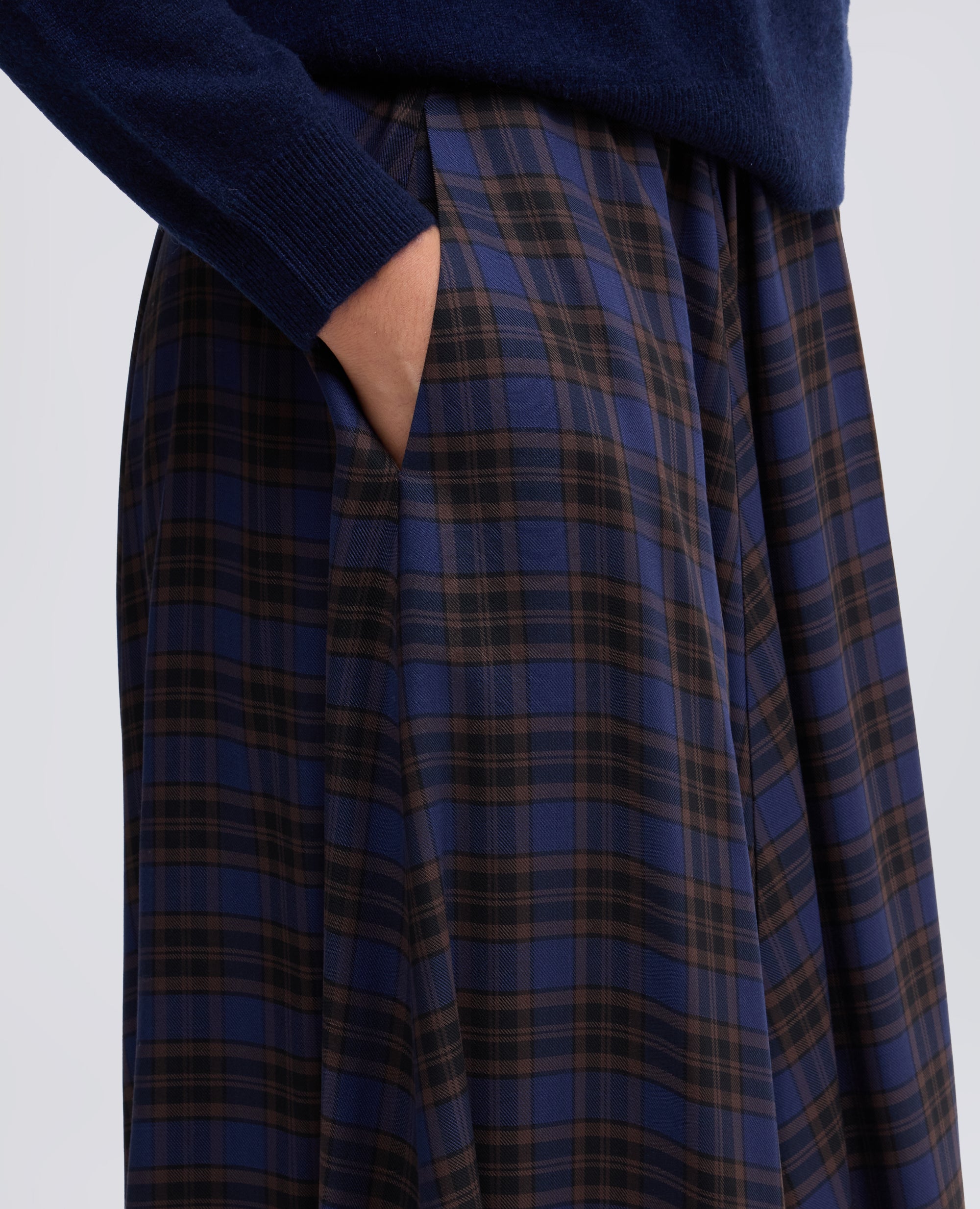 CHECK MODAL CIRCLE SKIRT - MULTICOLOR - ASPESI