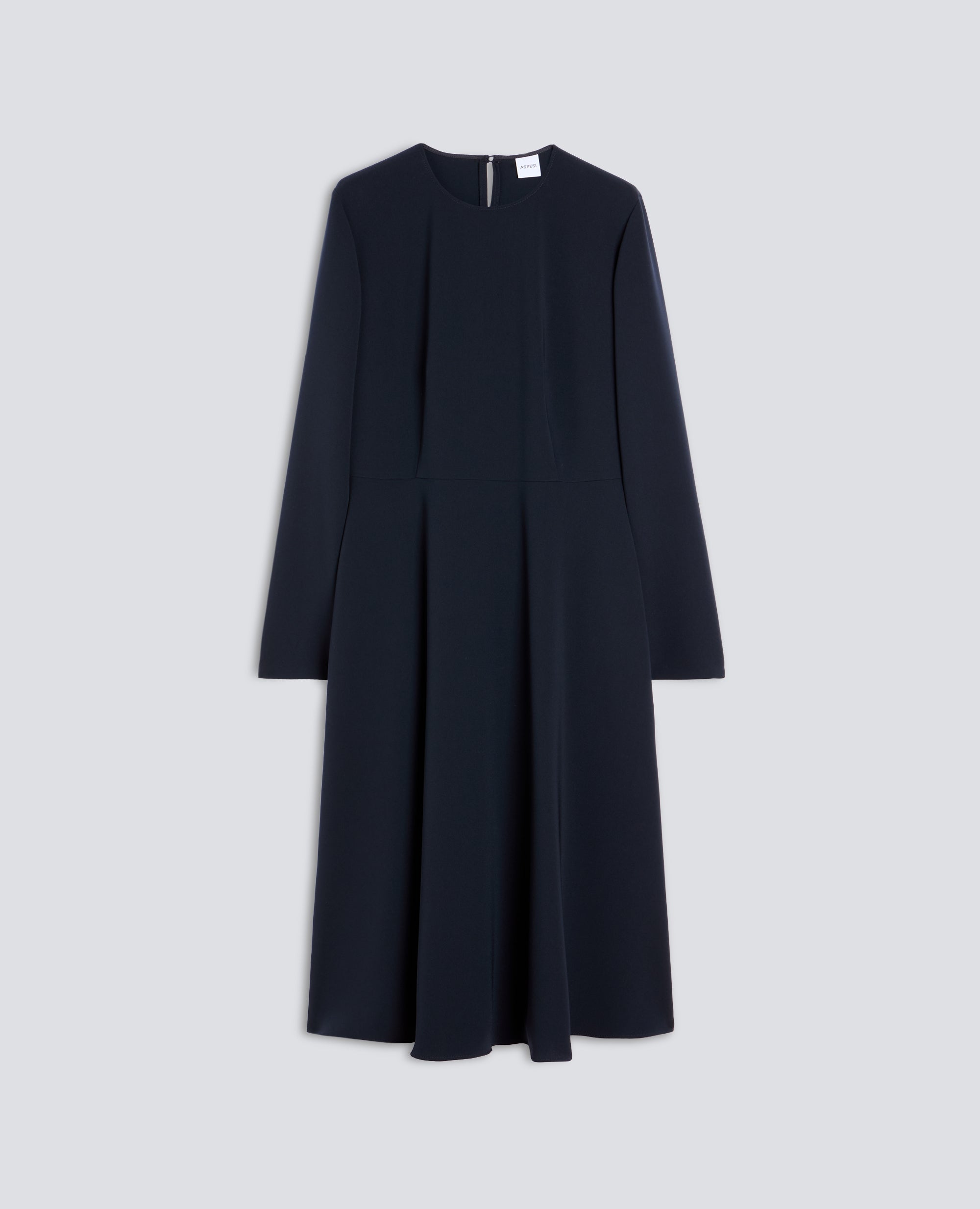 ABITO IN CADY CREPE IN TRIACETATO DI POLIESTERE - NAVY - ASPESI