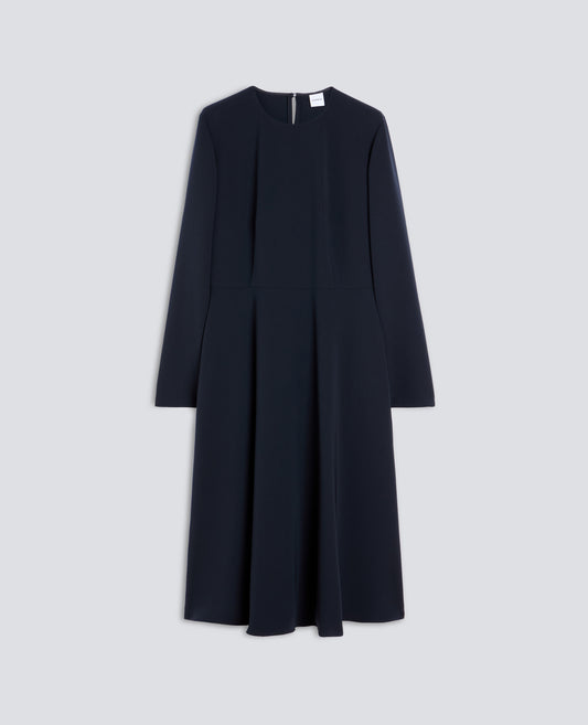 ABITO IN CADY CREPE IN TRIACETATO DI POLIESTERE - NAVY