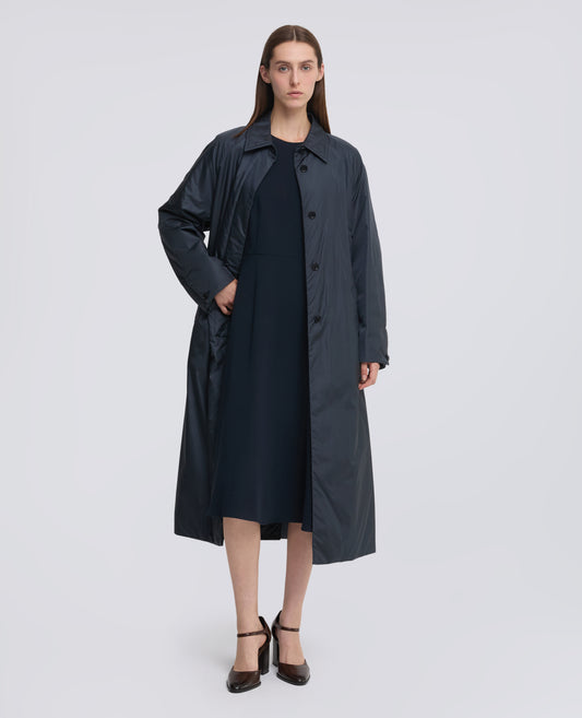 ABITO IN CADY CREPE IN TRIACETATO DI POLIESTERE - NAVY
