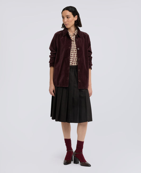 CAMICIA IN CREPE DE CHINE DI SETA STAMPATO - NATURAL