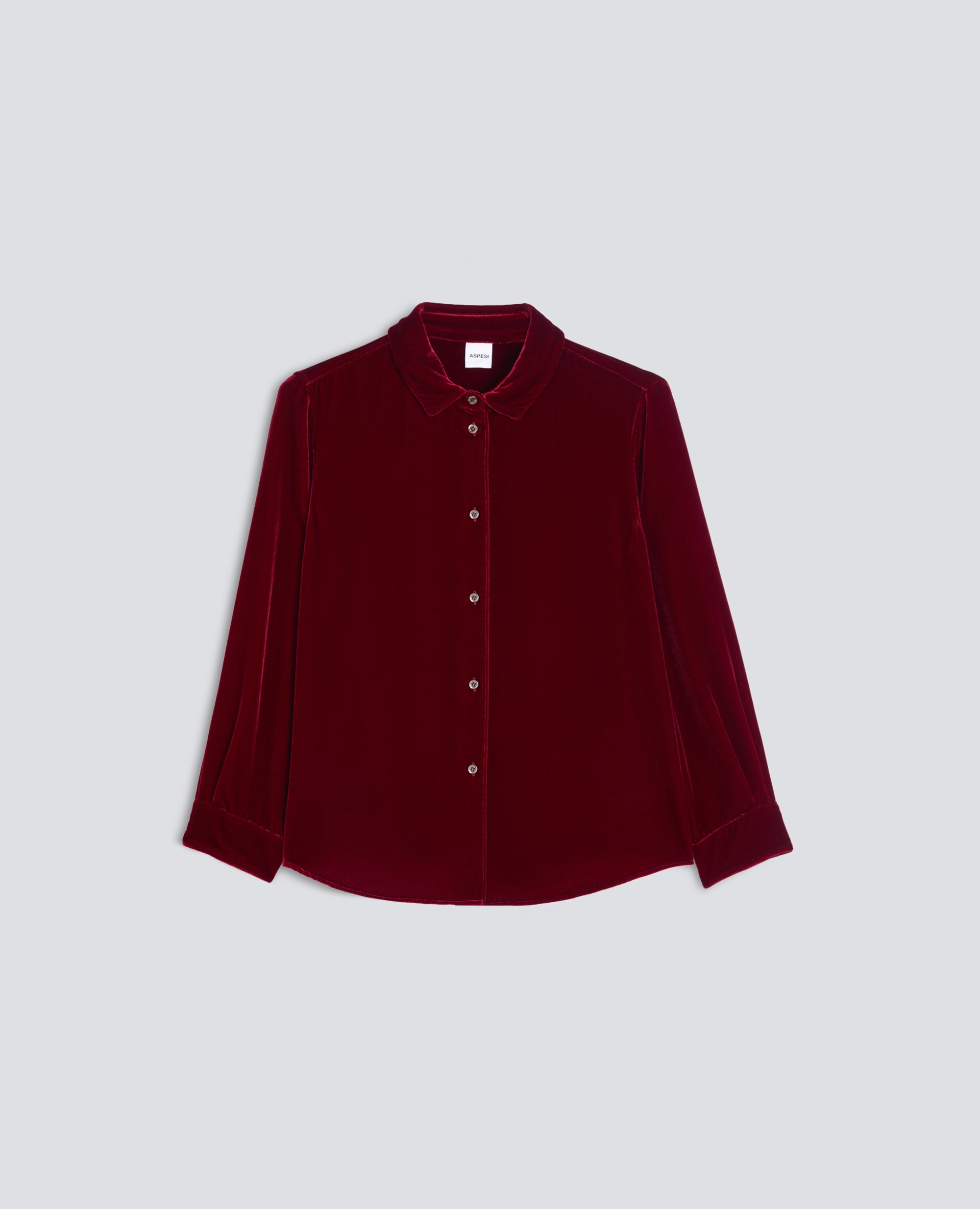 CAMICIA IN TWILL DI VISCOSA E SETA STAMPATO - ROSSO - ASPESI