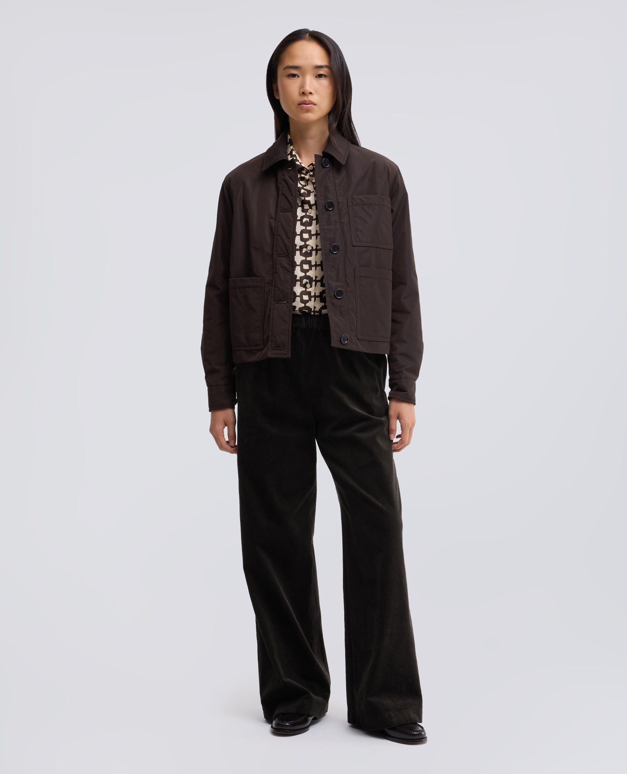 CAMICIA IN TWILL DI VISCOSA SETA STAMPATO - VERDE - ASPESI