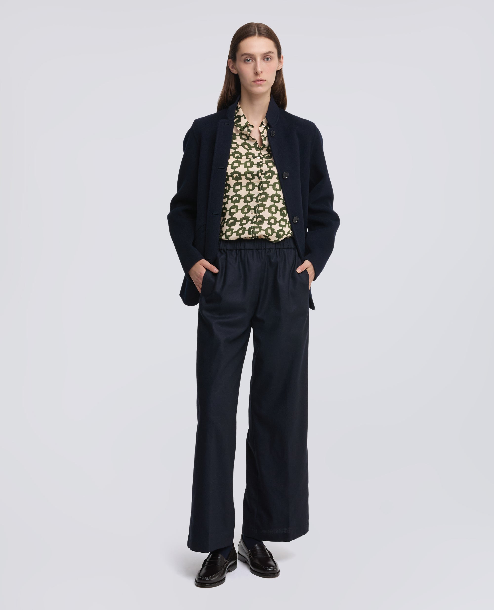 CAMICIA IN TWILL DI VISCOSA SETA STAMPATO - GRUN - ASPESI